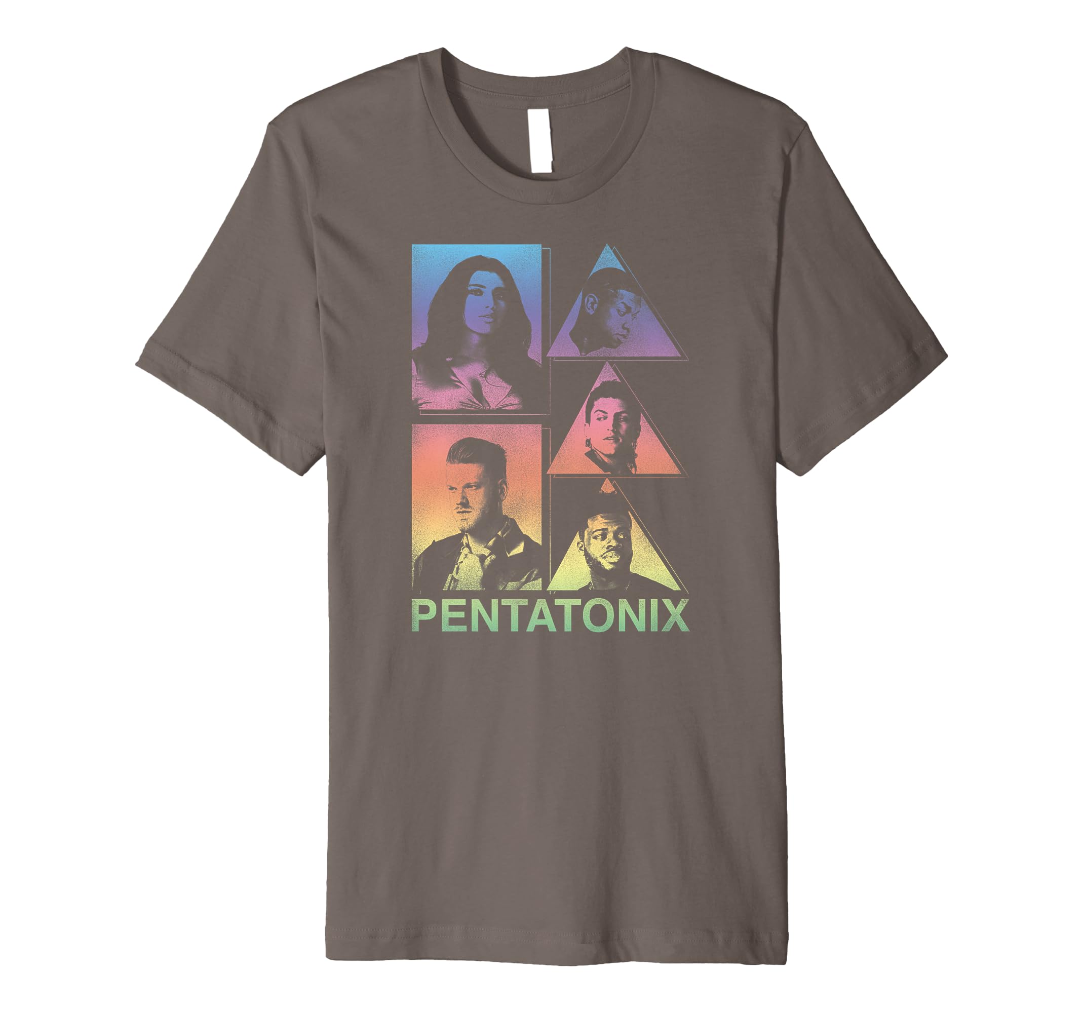 Pentatonix Geometry Tee Premium T-Shirt, Unisex-Adults, Grey, Small