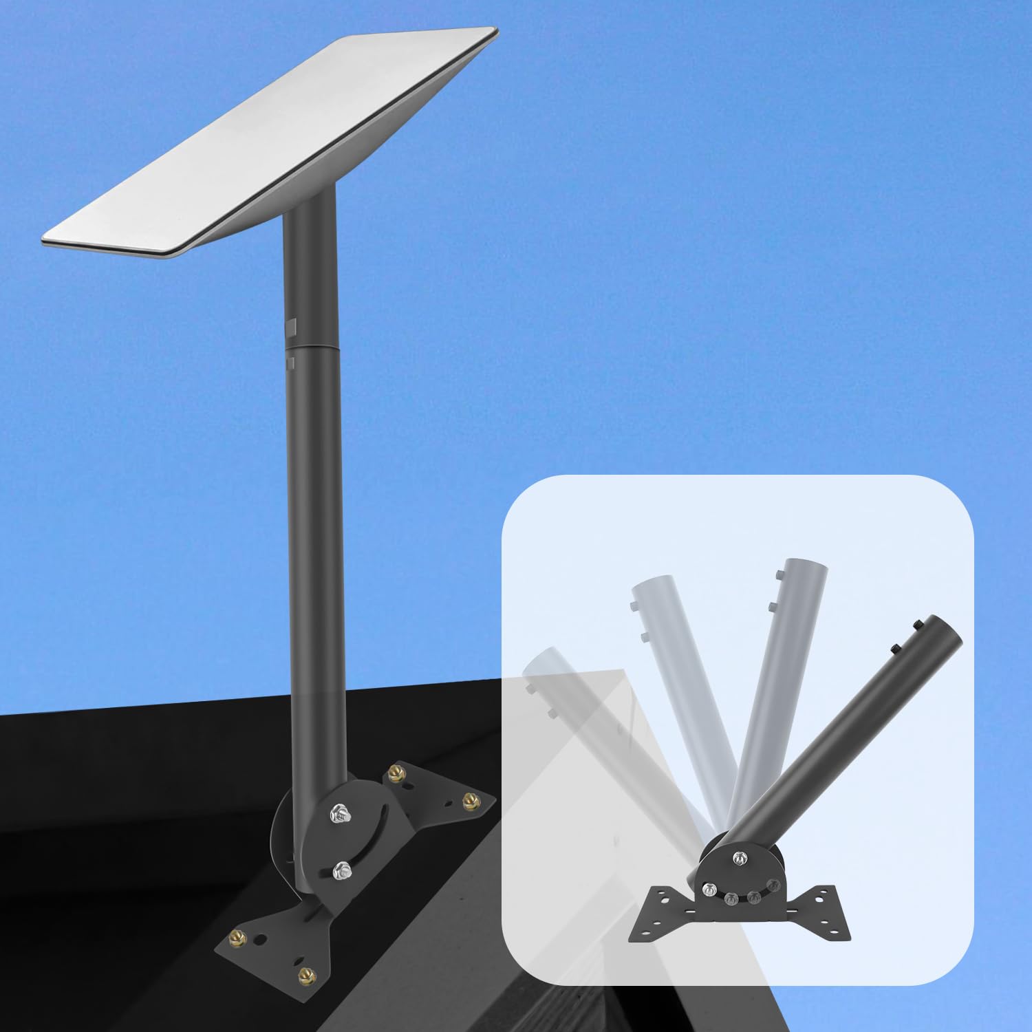 Starlink Mounting Kit, Starlink Long Wall Mount, Starlink Roof Mount, Starlink Pole Mount, Starlink Mount, for Starlink Internet Kit Satellite (Include Wrench & Drill bit)