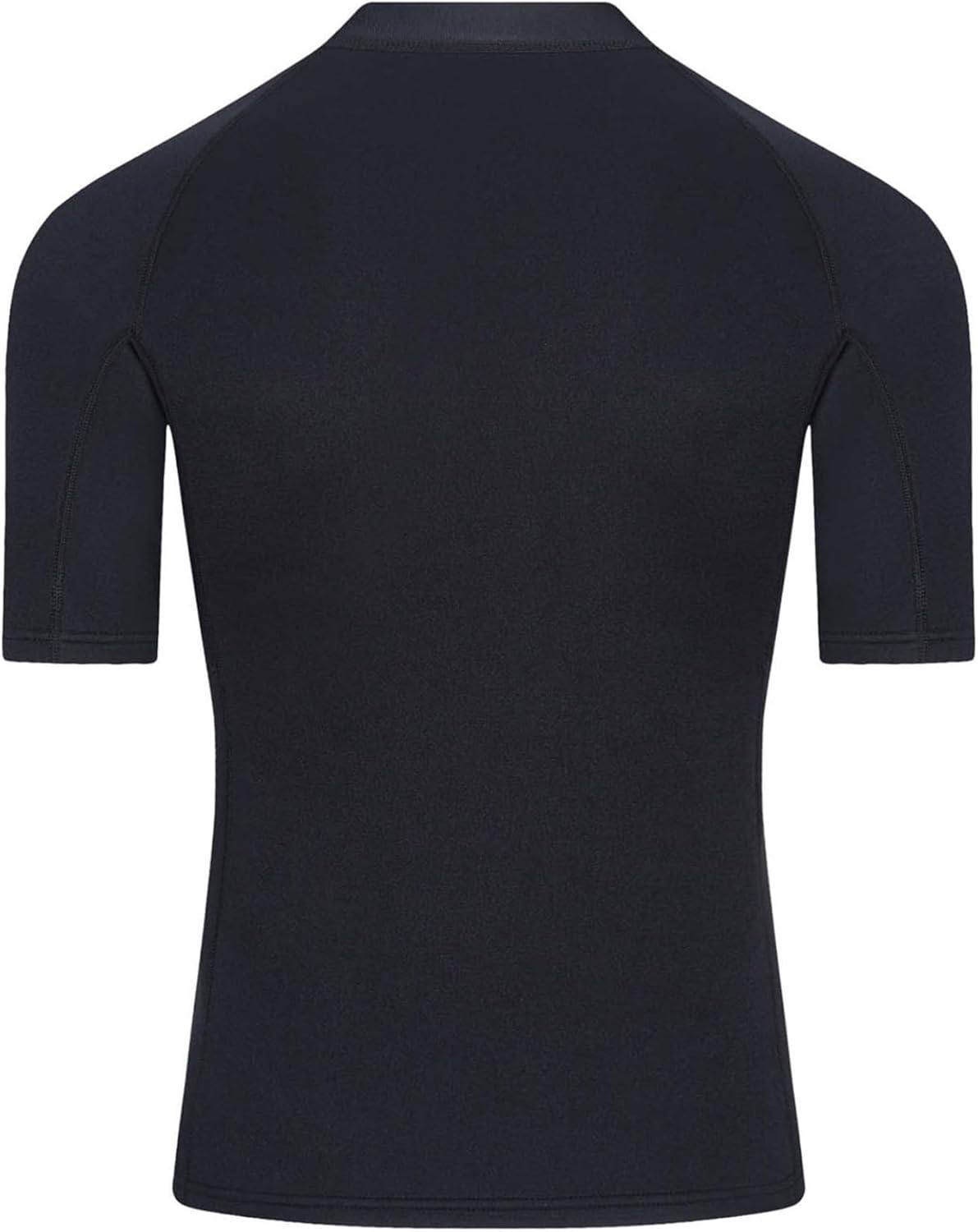 Men 2mm Neoprene Diving Wetsuit Top Short Sleeve Zipper Stretchy Swim Tops Shirt for Scuba Surfing Black 4X-Large