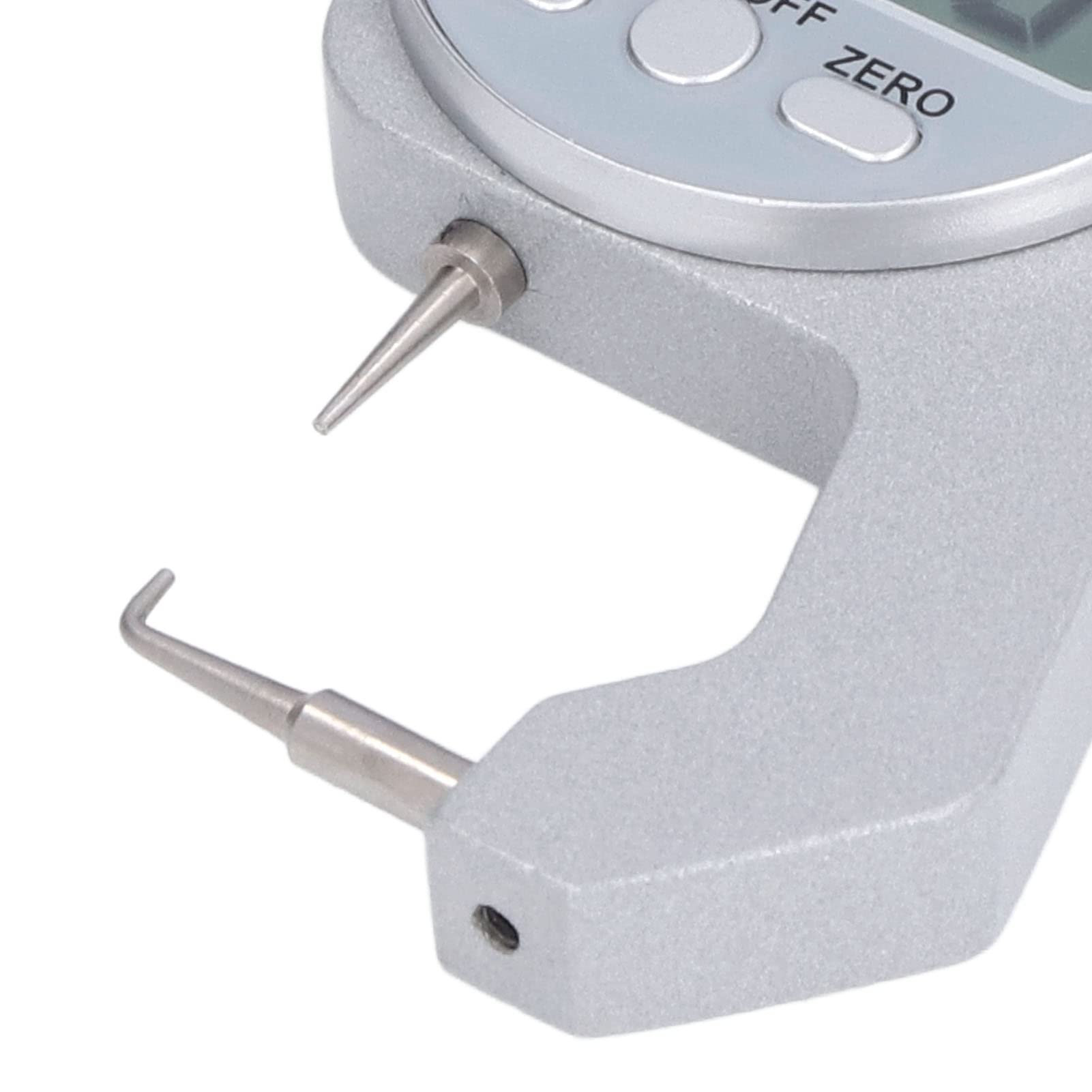 Spessimetro Gamma 0-10MM Schermo LCD Digitale Punta Curva Strumento Misurazione Spessore Materiali Morbidi