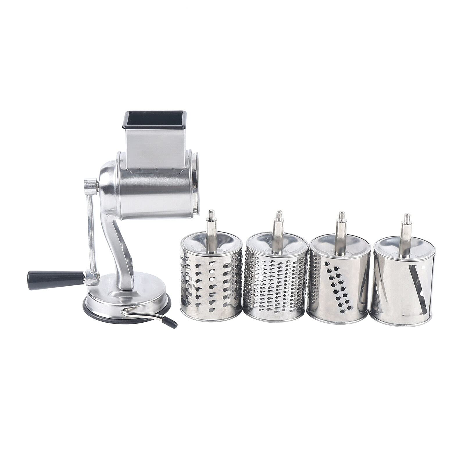 Manuale da cucina, affettaverdure, grattugia in acciaio inox, con 5 lame tamburo