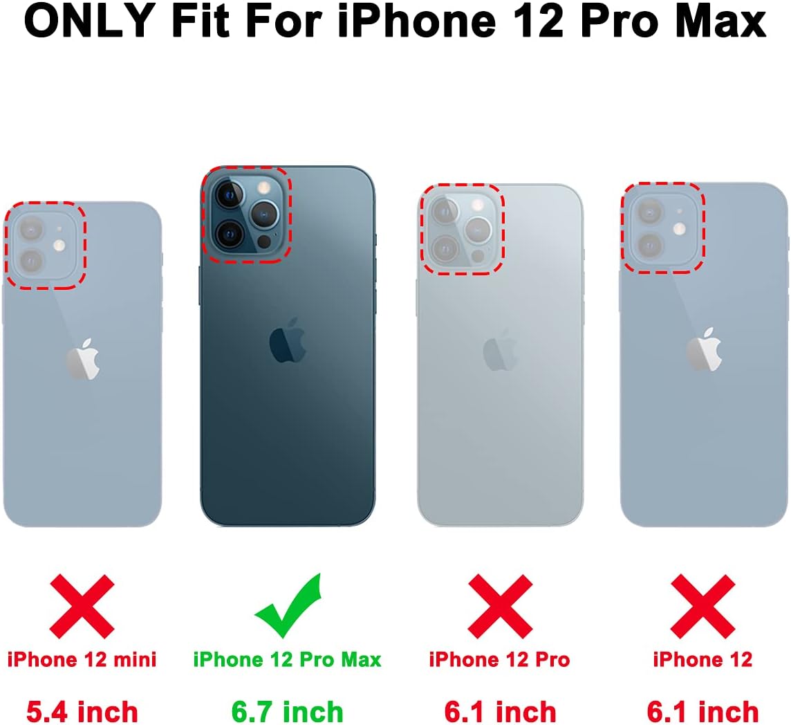 Cute Flower Case for iPhone 12 Pro Max 6.7 inch Built with Screen Protector, Lightweight and Stylish Full Body Shockproof Protective Rugged TPU Case for Women/Girls - Image 7