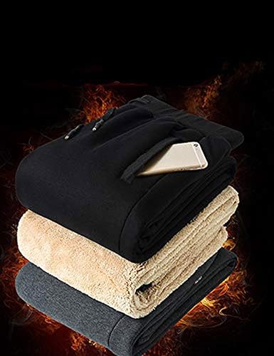 Vista 6 de Yeokou Pantalones deportivos térmicos de forro polar con forro polar para hombre