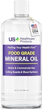 US+ Mineral Oil for Wood Cutting Board, 100% Pure Food Grade USP - 32 Oz
