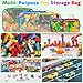 5 Packs Toy Storage Bags Compatible with Lego Bricks,Large Travel Toy Organizers for Magnetic Tiles,Kids Building Blocks,Toy Car,Puzzles with Mesh Pocket and Tag Pocket