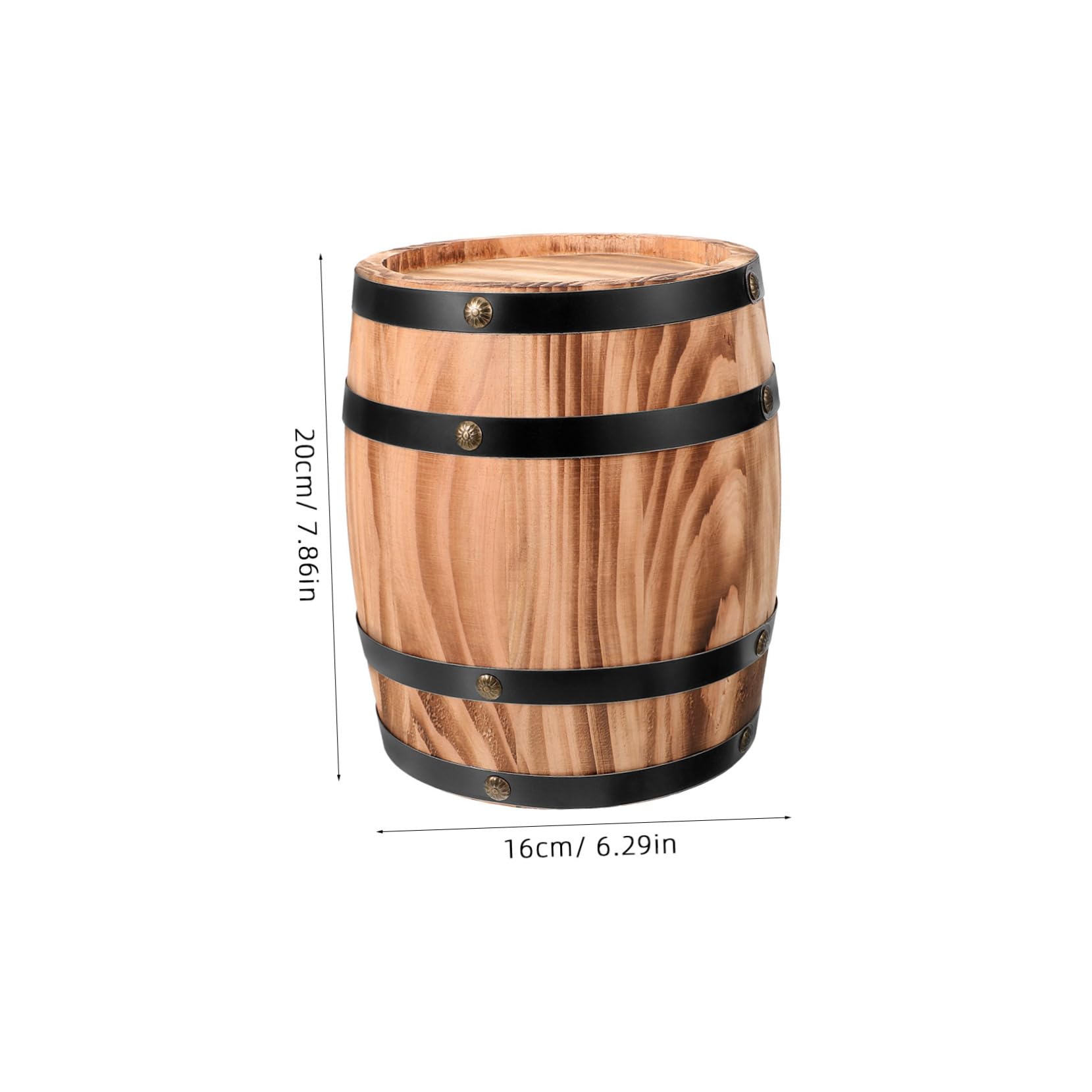 FUNOMOCYA Retro Wood Barrel Ornament Wine Barrel Artistic Craft Prop Home Hotel Decor