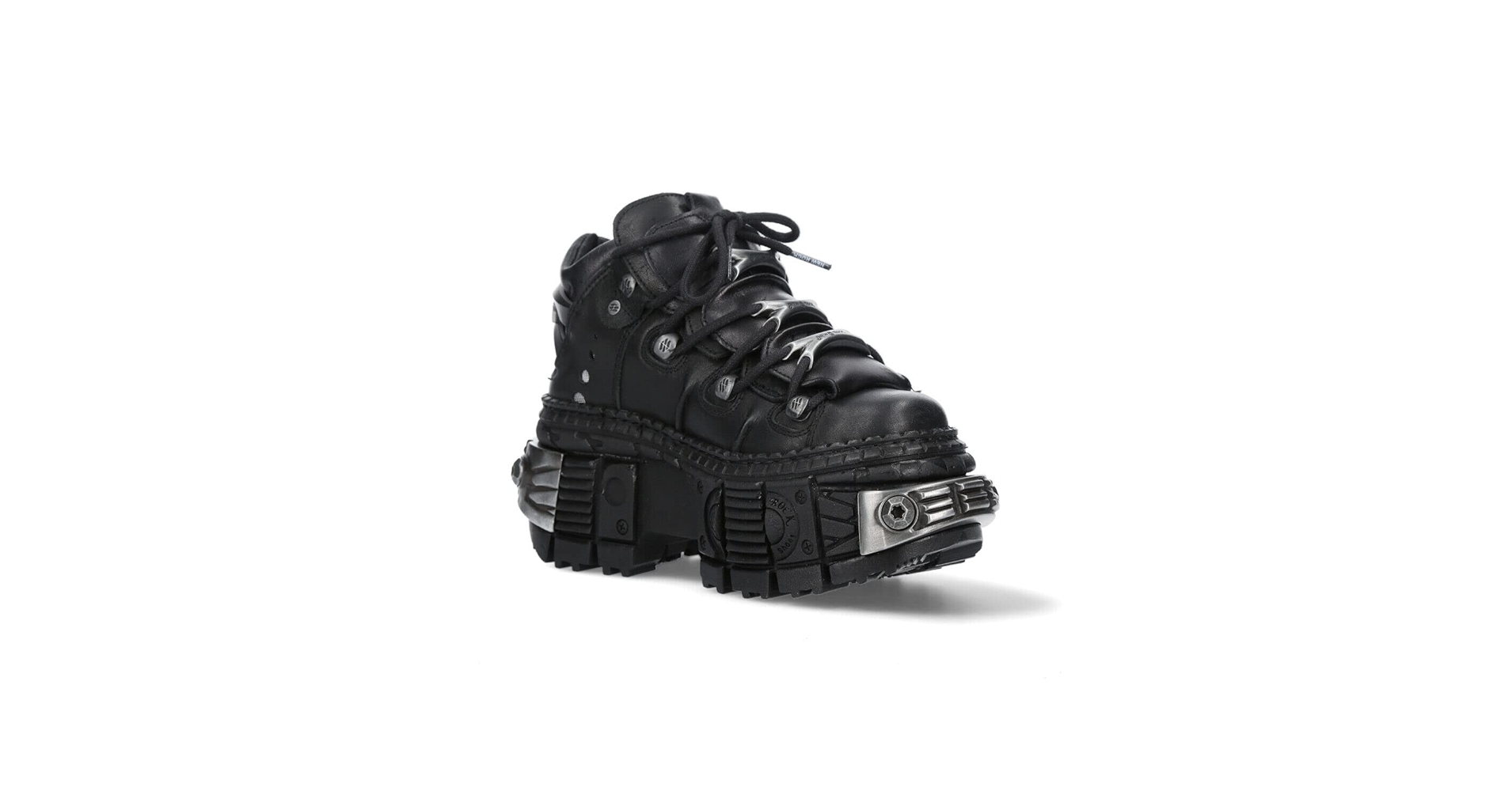 Amazon.com | New Rock Boots WALL106-S10 Mens Metallic Black