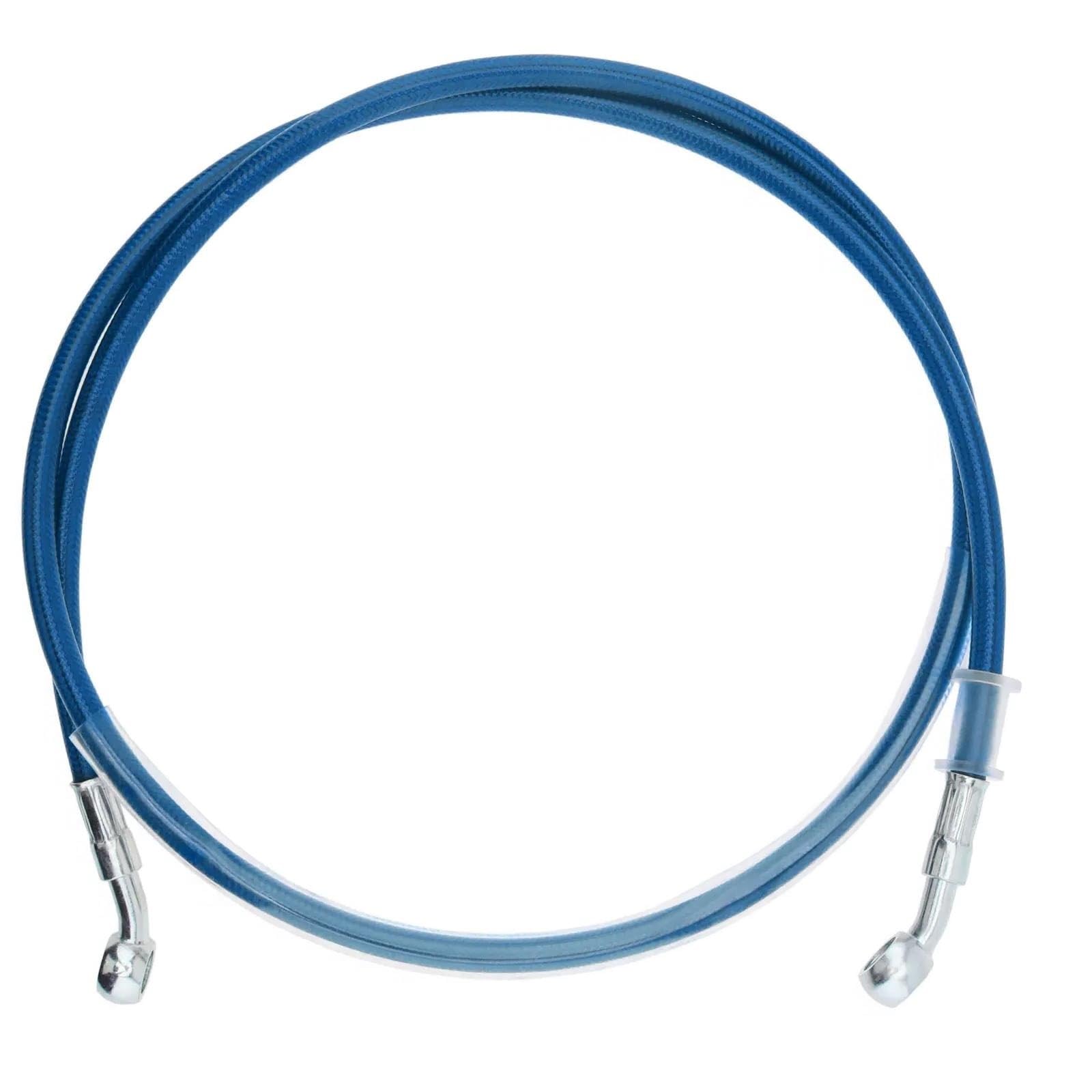 Ksxzw Blue Motorbike Part 120Cm Motorcycle Braided Brake Hose Line Steel Cable Hydraulic Pipe For Universal Motorbike(Blue)