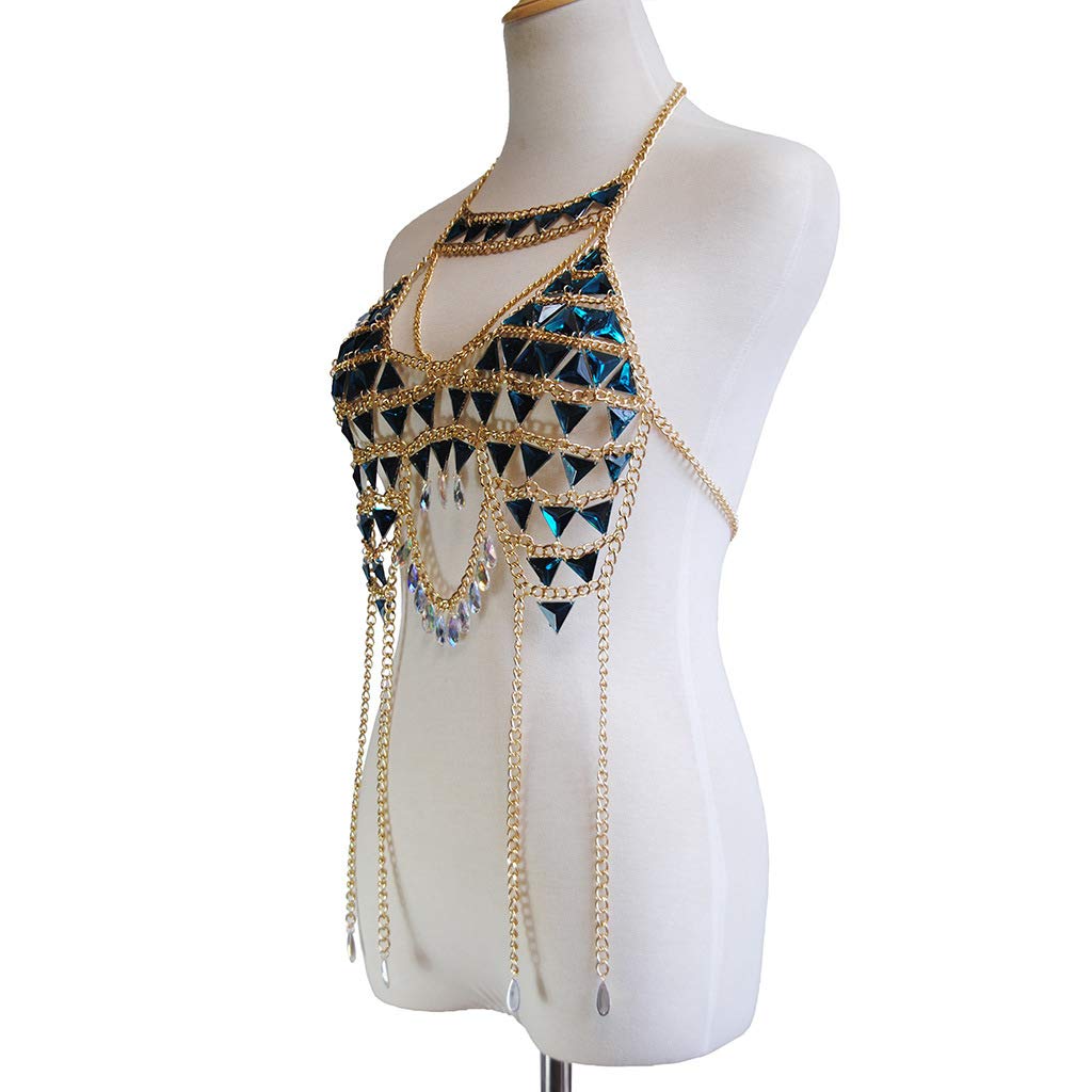 Connie Cloris Women's Sexy Suit Body Chain: C-Gold Colour