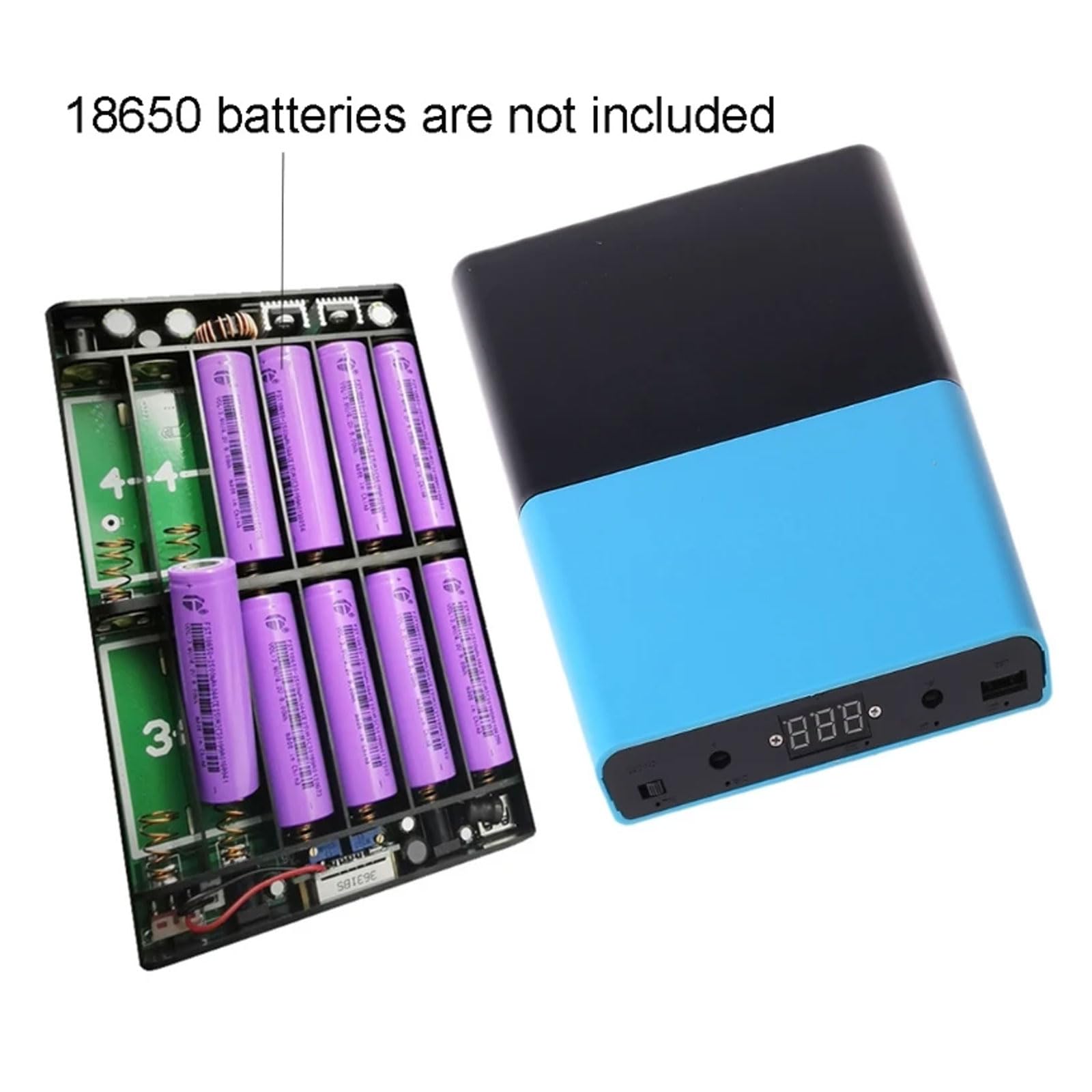 12-Zellen-18650-Batterie Aufbewahrungsbox Netzteil Ladeschale Mit Netzschaltknopf Motherboard Ohne Batterie Stufenlose Spannungsregelung