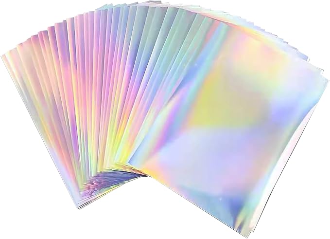 15 Sheets 8 5 X 11 Inches Printable Holographic Vinyl Sticker Paper 