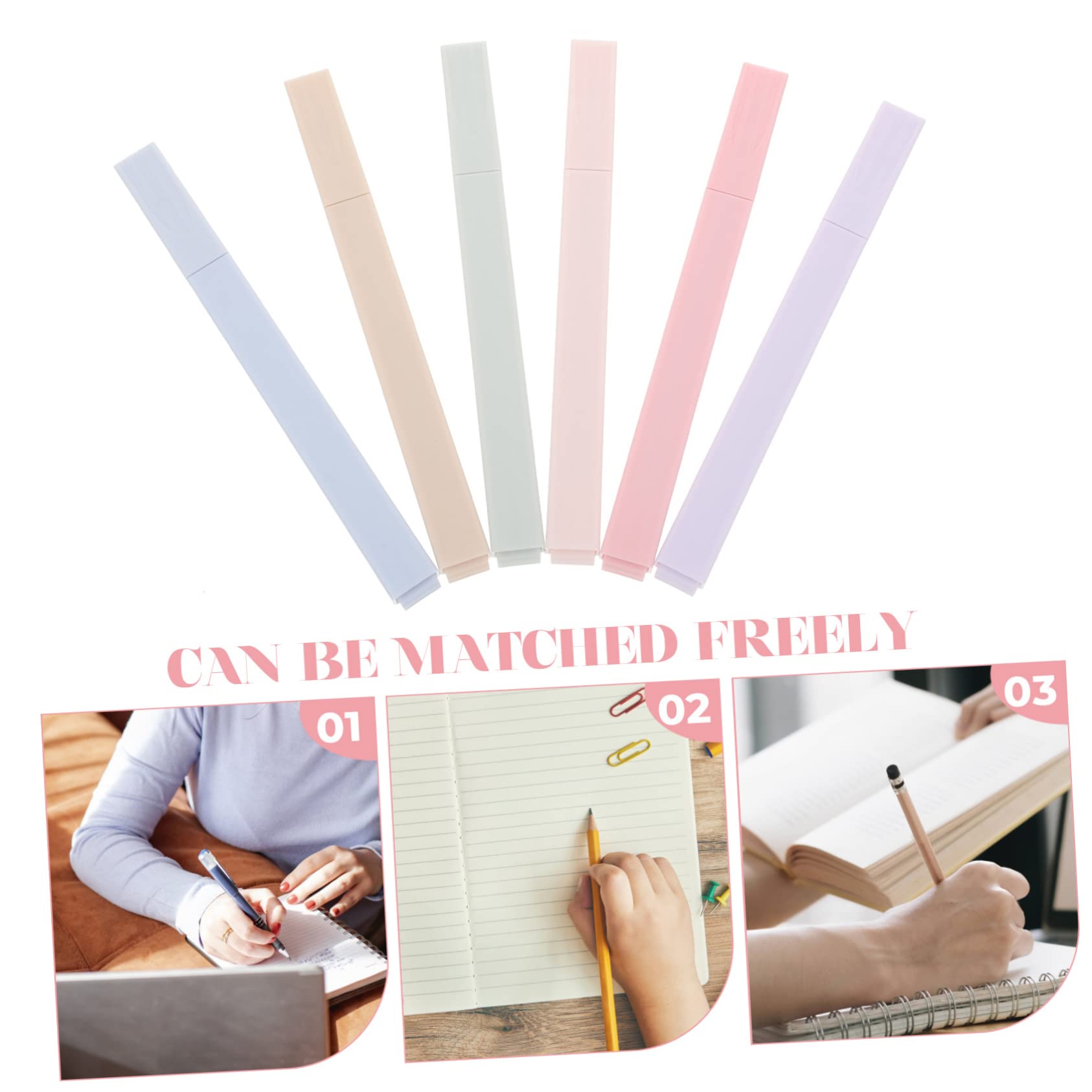 Housoutil 30 Stück Teiliges Textmarker Pastellfarben Kleine Scrapbook Marker Leuchtende Markierstifte für Schule Büro und DIY Weiches Schreiben für Notizen und Hervorhebungen