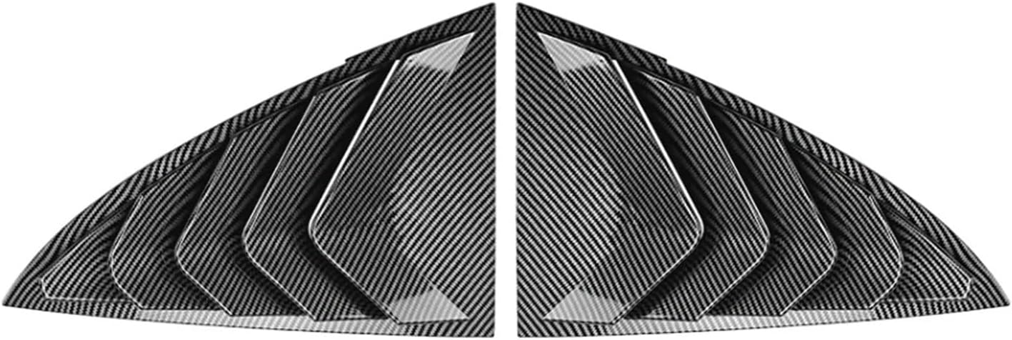 Scoop Louvers Covers ABS Sun Rain Shade Vent Compatible with Tesla Model 3 2017-2024 Rear Side Window Louvers (Carbon Look)