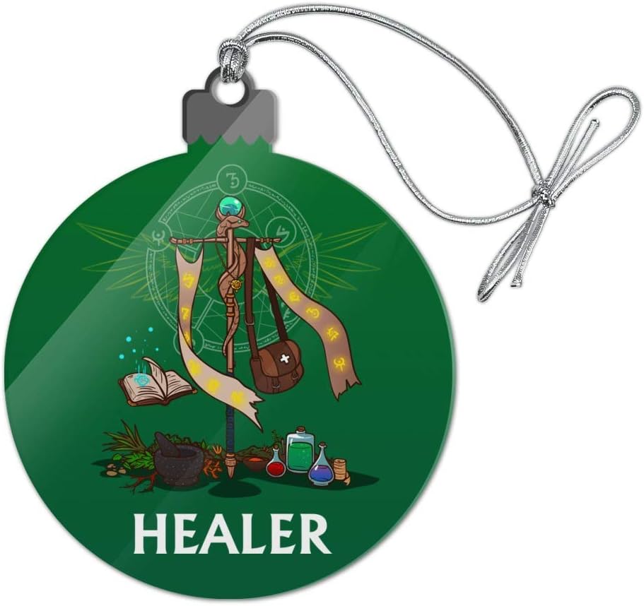 GRAPHICS & MORE Healer Cleric RPG MMORPG Class Role Playing Game Acrylic Christmas Tree Holiday Ornament