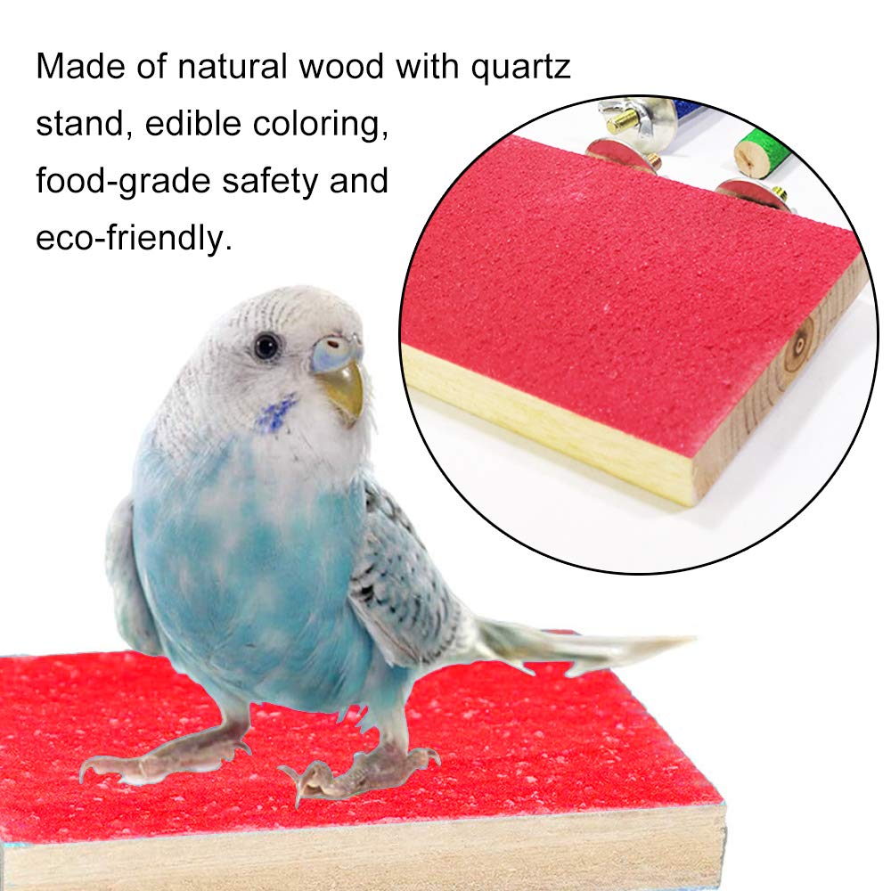 Buy hengtaiwei 5Pcs Parrot Perch for Cage, Large Natural Wood Bird Perches for Budgies Accessory
