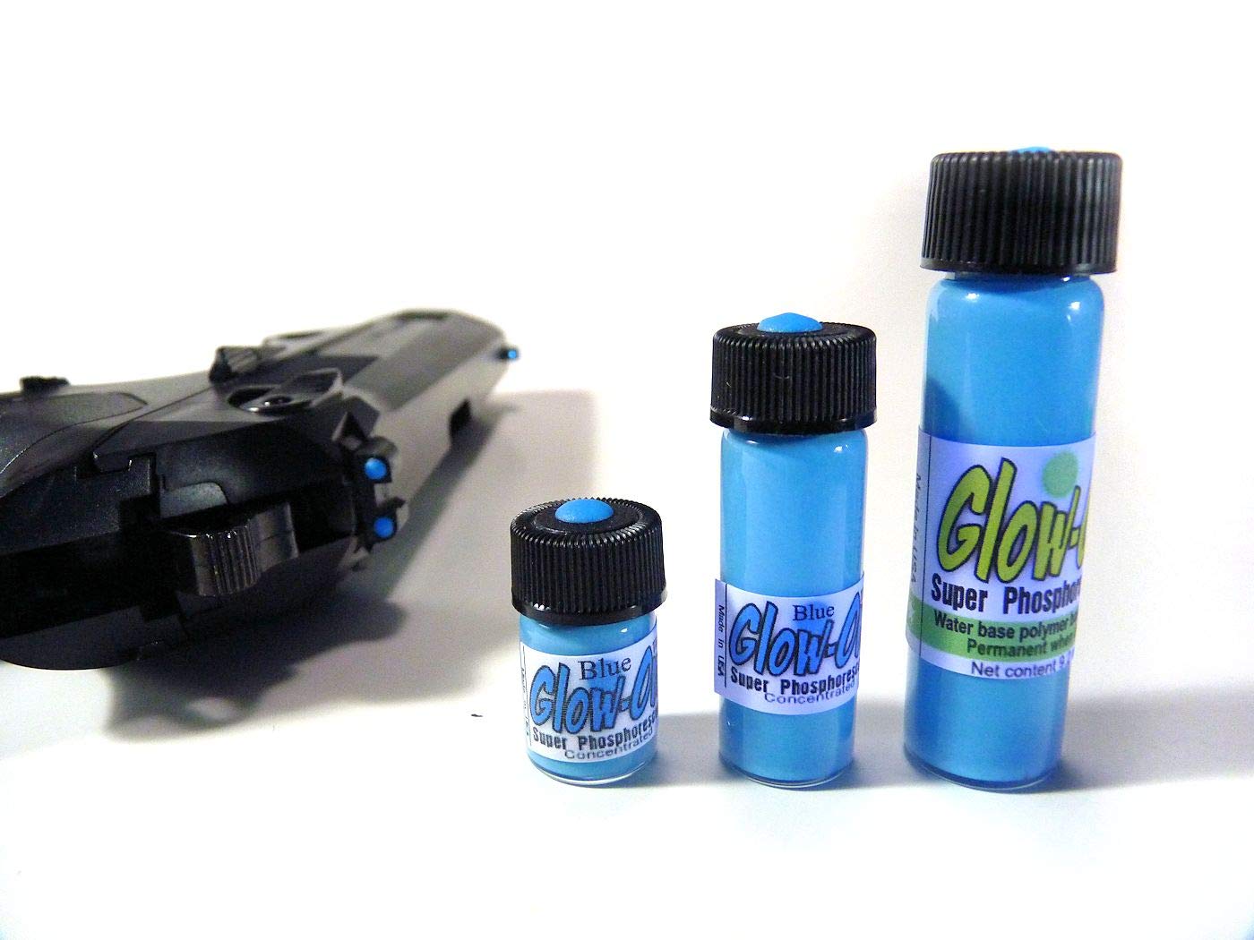 GlowON Blue Color, Super Phosphorescent Gun Night Sights Paint Small 2
