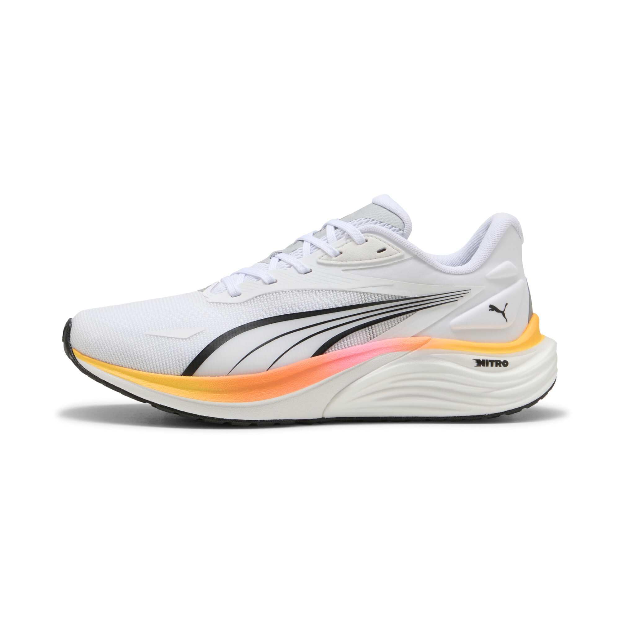 PUMA Męskie buty do biegania drogowego Electrify Nitro 4, biały-Poison Pink-Sun Stream, 45 EU, Puma Biała trucizna różowy strumień słońca, 45 EU
