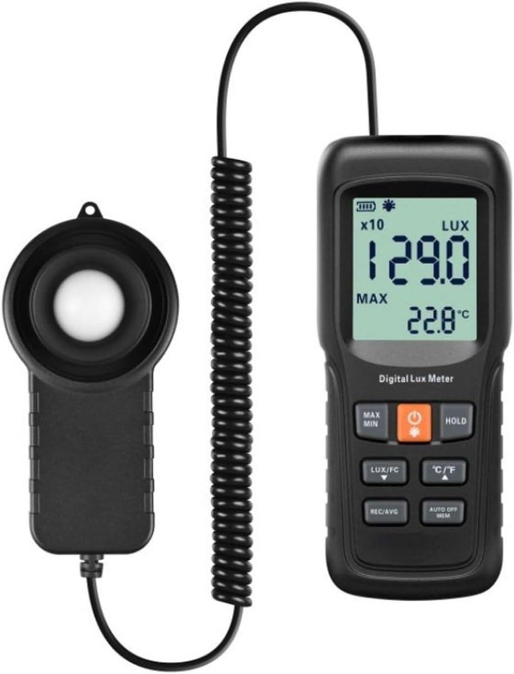 Photographic Light Meters Lux Meter Professional LED Lux Meter for Photography Grow Plants LED Photometer Lighting Intensity for Plants Aquarium Light Tester