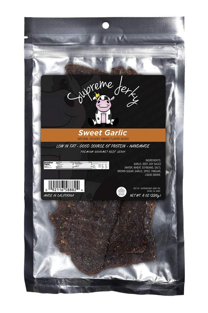 Supreme Beef Jerky - Beef Jerky 8 oz (Sweet Garlic)