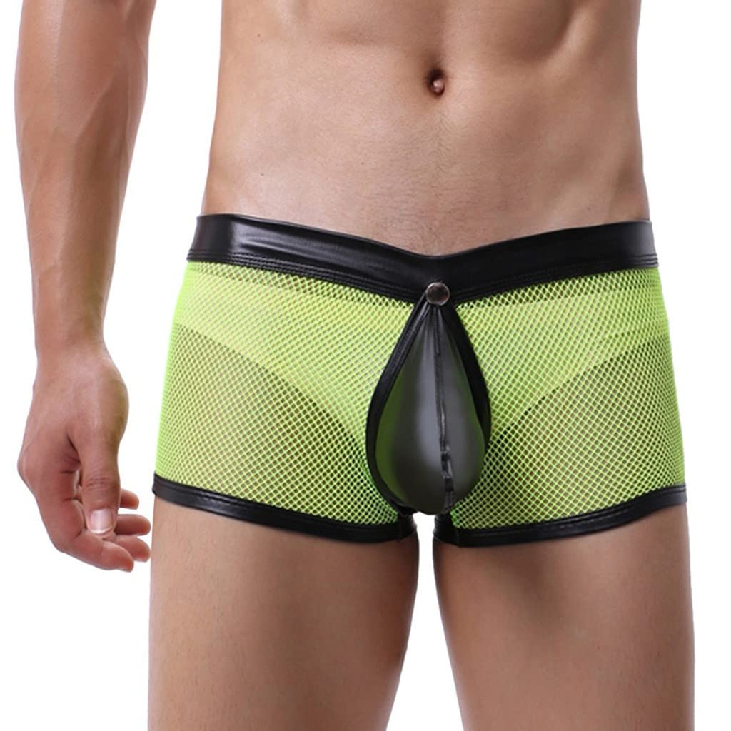 GenericMen'S Sexy Solid Color Net Speed Opening Super Thin Breathable Underwear Durable For Your Daily Wearing