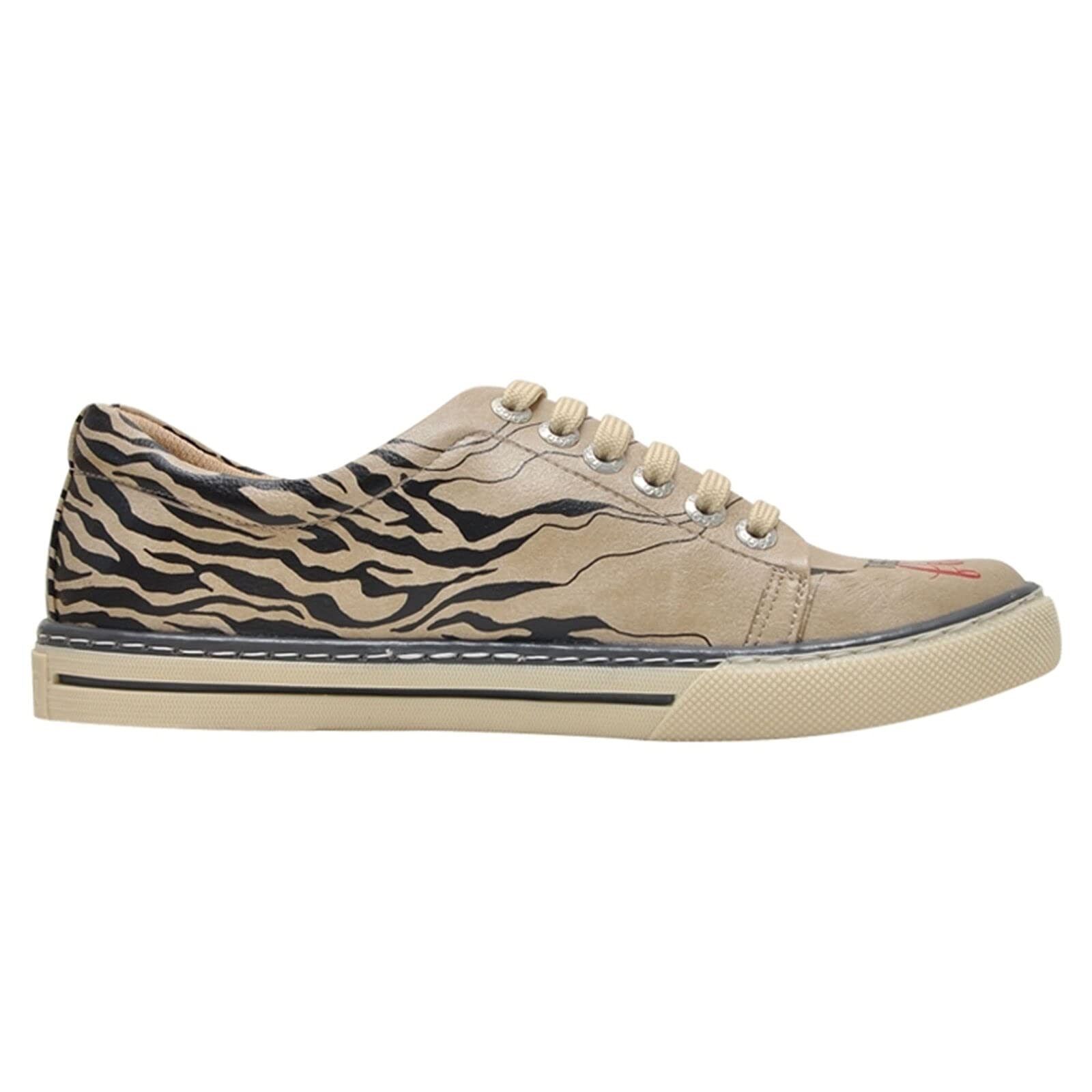 DOGO Sneakers, Zapatilla de Deporte Mujer, Beige, 37 EU