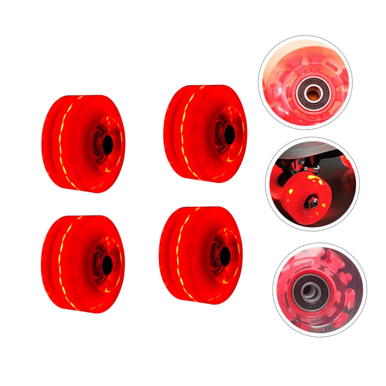 UKCOCO 4 Piezas Ruedas De Patines Para Patines y Monopatines Ruedas Repuesto De Uso Diario