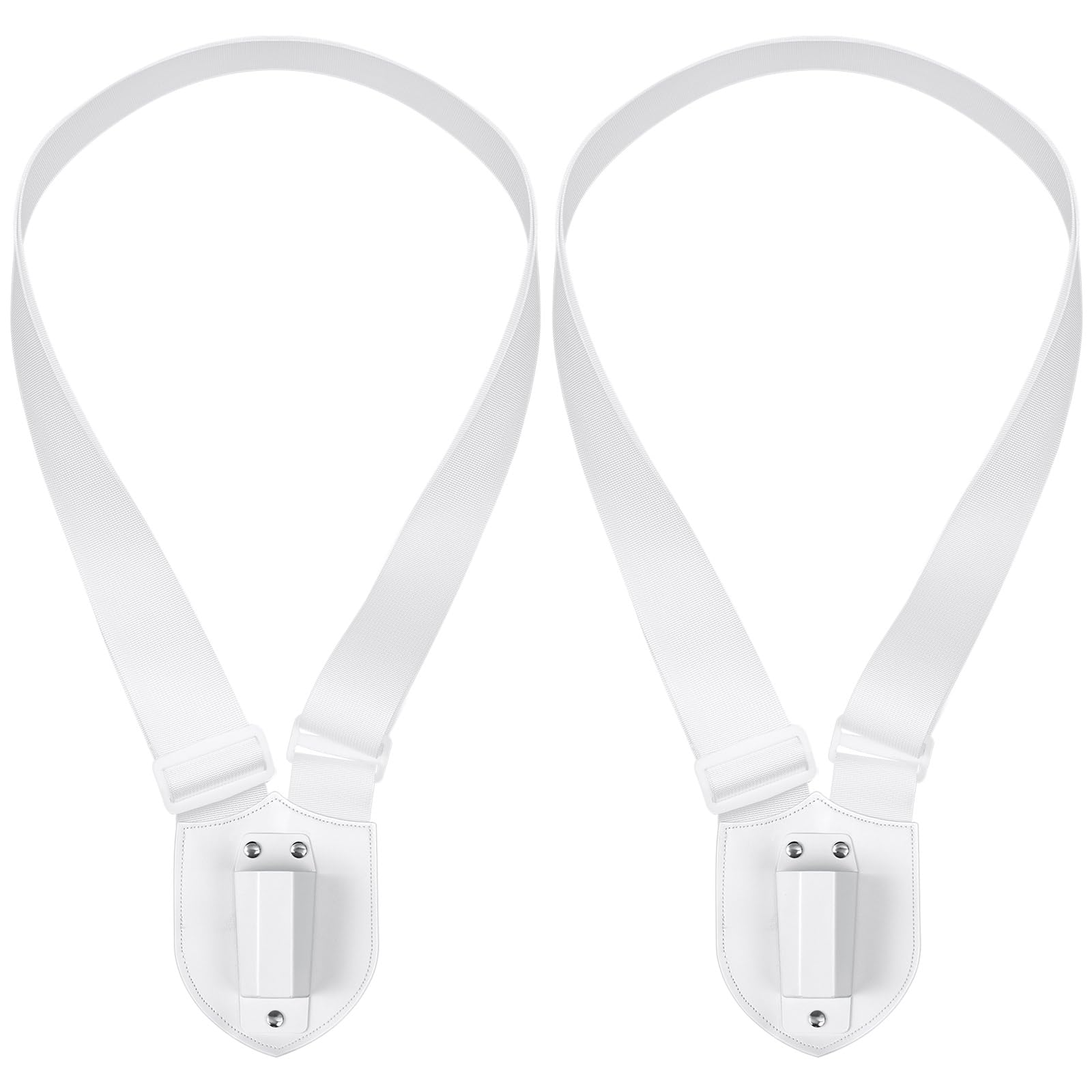 Jecery 1 Set Single Strap Flag Carrier Harness for Parade,White