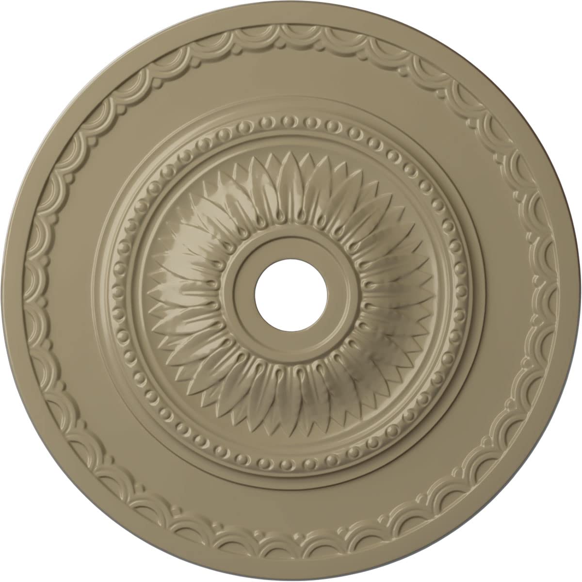 Ekena Millwork CM29SFGDF 29 1/2"OD X 3 5/8"ID X 1 5/8"P Sunflower Ceiling Medallion Fits Canopies Up to 5 5/8", Gobi Desert