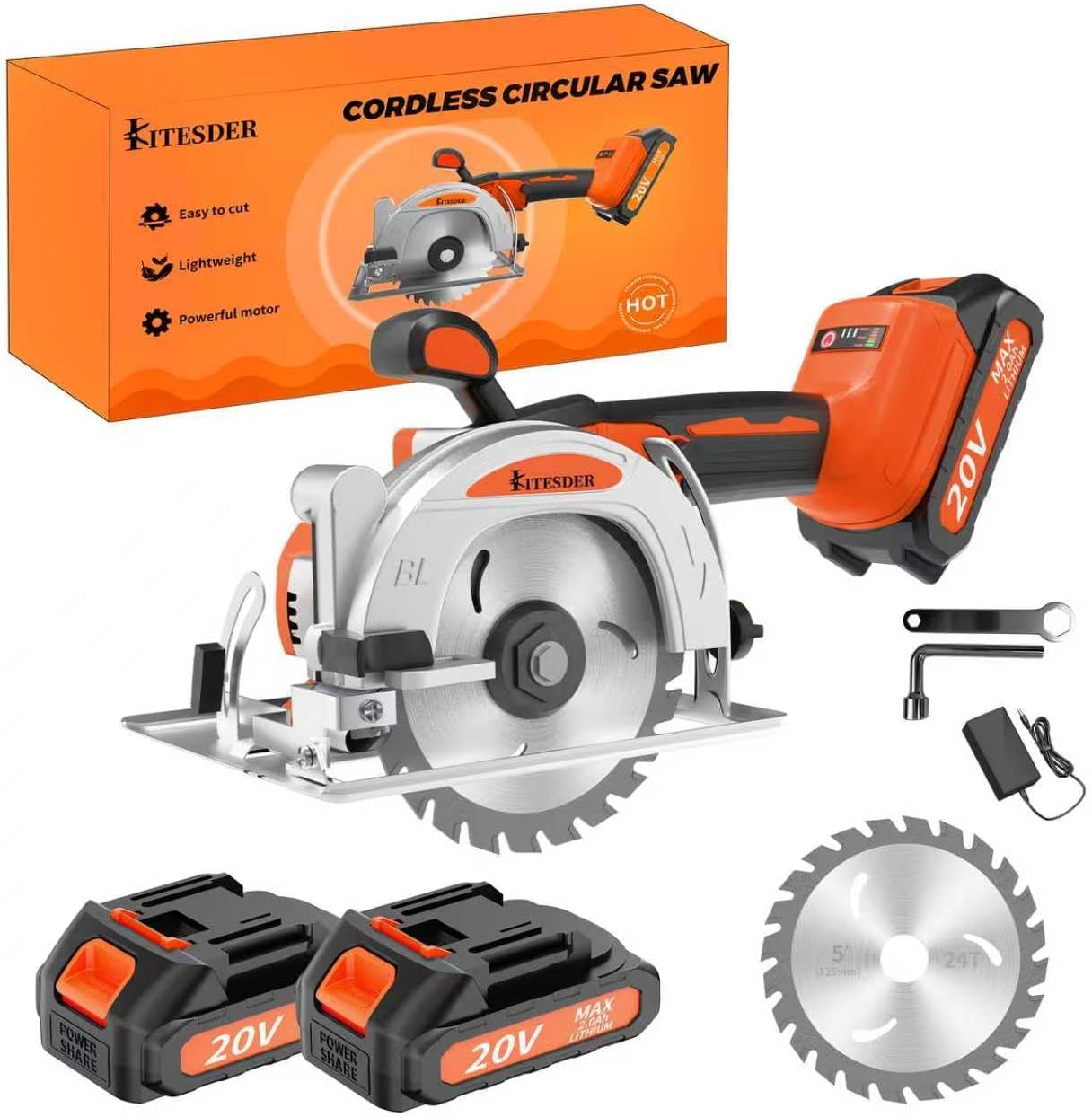 Cordless Circular Saw,Adjustable Angle and Depth,Circular Saws,for Home DIY & Construction, Tile/Metal/Wood Cutter,Lightweight Design (Practical set)
