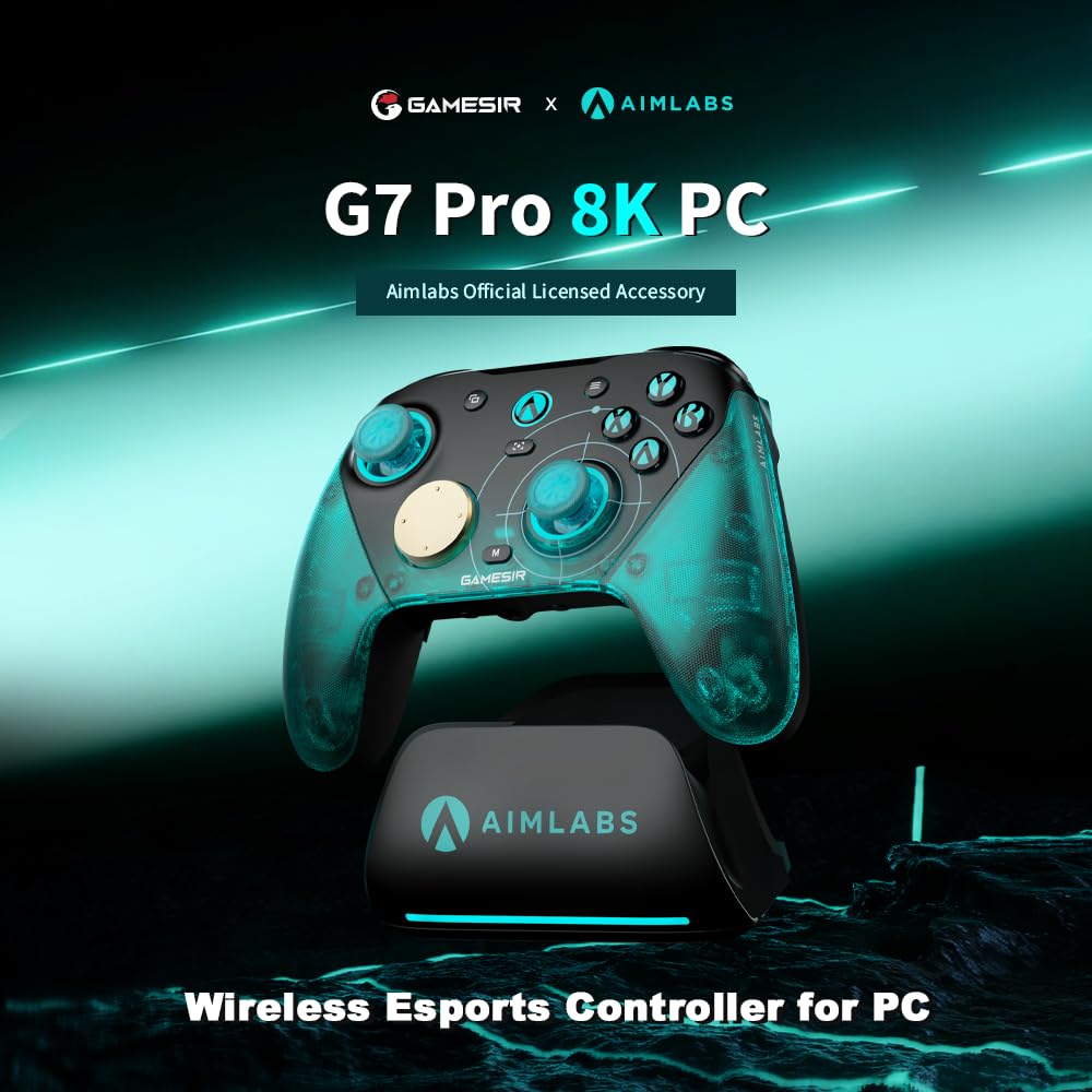 GameSir G7 Pro 8K Kabelloser Esports-Controller 8000Hz Polling Mag-Res TMR Gen-2 Sticks Makro-Tasten Bewegungssensor Aimlabs Edition