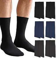 Kit 06 Pares Meia Social Trifil Lisa 100% Poliamida Masculino Adulto