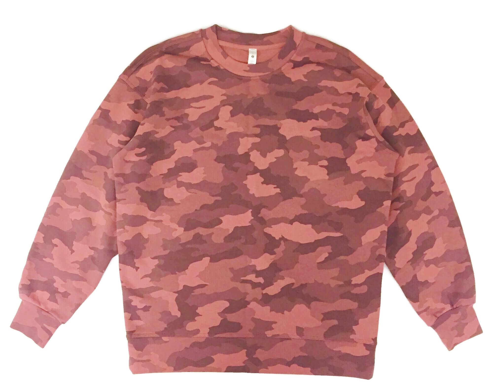 Lululemon Athletica Women's Perfectly Oversized Crew (Heritage 365 Camo Brier Rose Multi, 10)