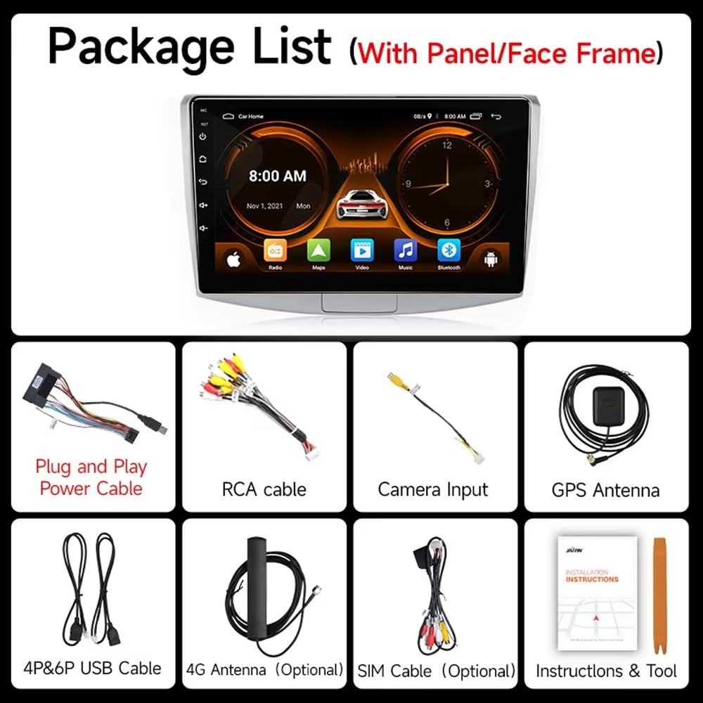 10-calowy samochodowy system stereo z systemem Android 13 do VW Volkswagen Passat 7 B7 CC 2010-2015, nawigacja GPS, bezprzewodowy ekran dotykowy CarPlay z radiem Bluetooth Android Auto SWC F