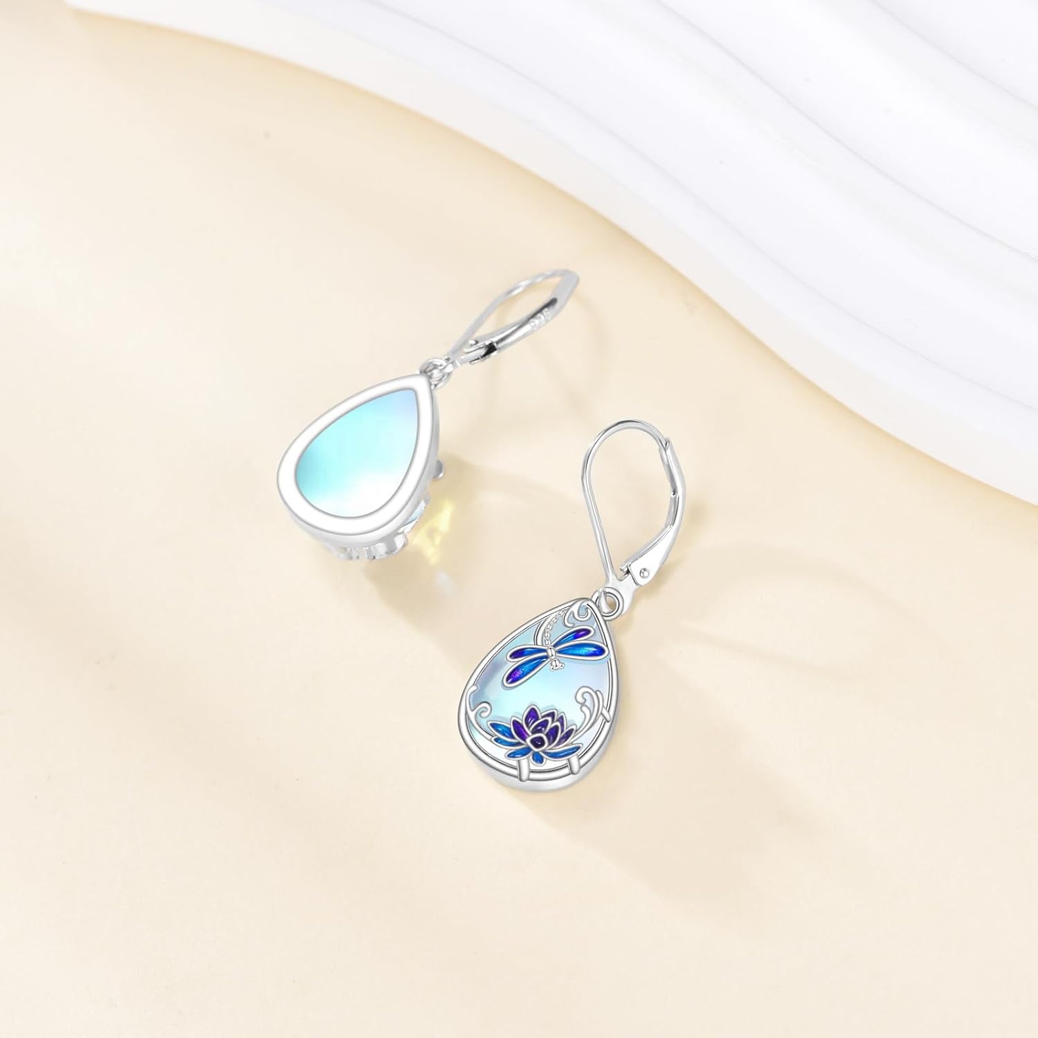 925 Sterling Silver Owl/Bee/Dragonfly/Flamingo/Butterfly/Dragon/Bat/Hummingbird/Fox/Penguin/Ladybug/Mermaid/Cat Earrings Dangle Drop Animal Earrings Jewelry Gifts for Women - Image 6