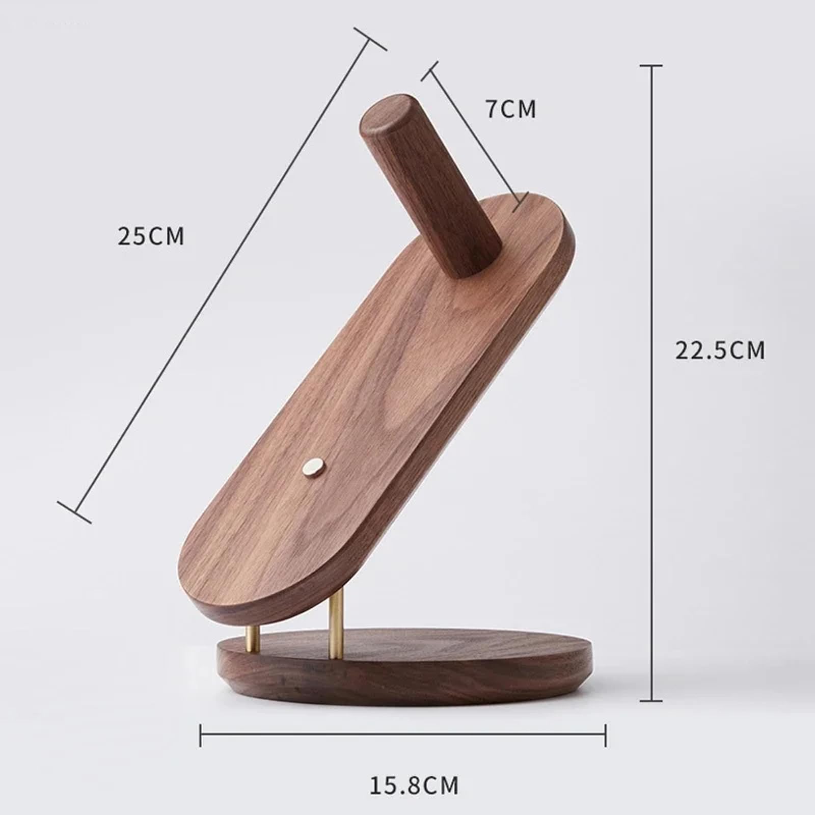 Soporte para secador de Pelo, difusor supersónico para secador de Pelo y boquillas, Organizador de Accesorios para secador de Pelo, Madera de Haya de Nogal
