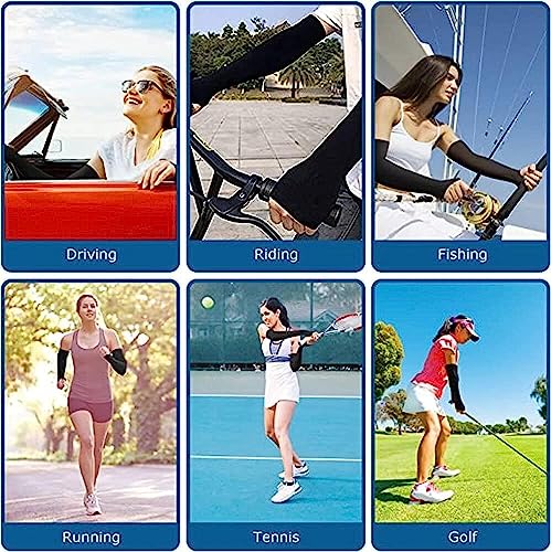 Image of XJARVIS Black UV Tan Sunblock protection with Thumb Hole Arm Sleeves, Outdoor Indoor Use Unisex Arm Sleeve for Men Women Children with Compression & Cooling Effect Pack of 3 (skin)