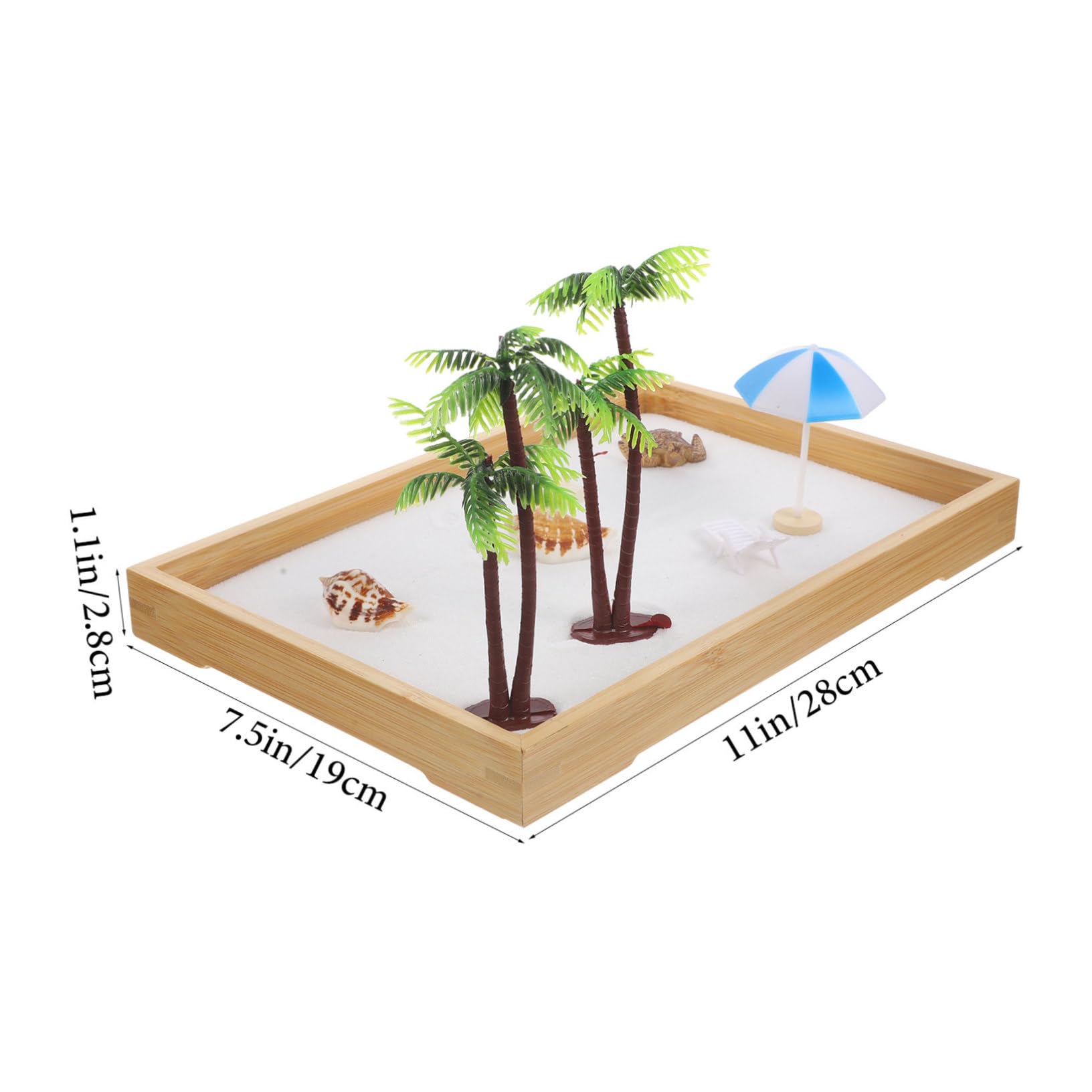 PRETYZOOM Set of Ocean Tray Beach Sandbox Desktop Decoration Home Decor Scene Adornment