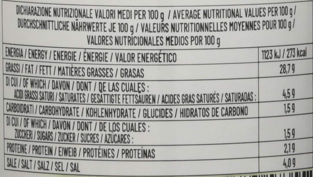 Le Terre di Colombo Pasta de Aceitunas, Riviera en Aceite de Oliva Virgen Extra 10 %, Tarros de 212 Ml Lote de 6