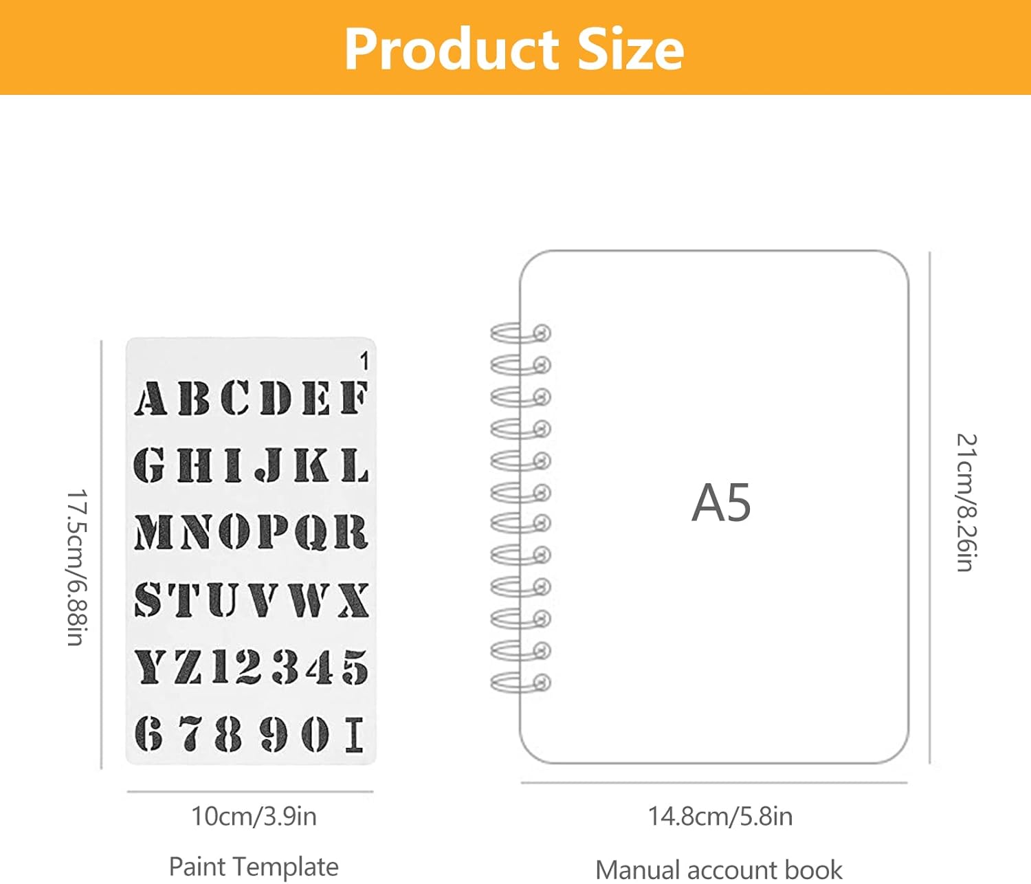 Plastic Letter Stencil Alphabet Painting Template 4 x 7 Inch Alphabet ...