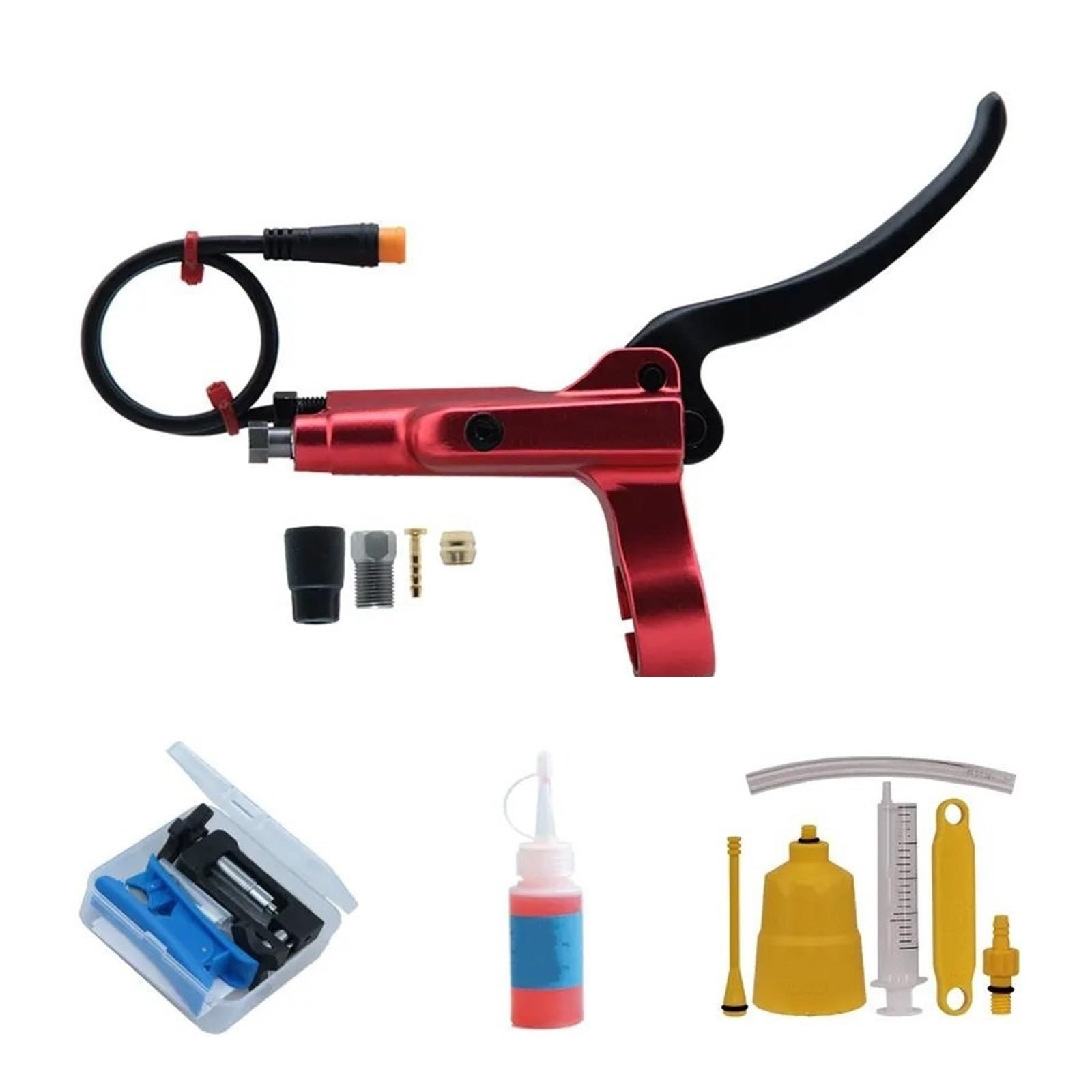 Oapncbvy Red Right 4 Brake Handle 3 Pin For Bike Bicycle Motor Hydraulic Brakes Bikes Mountain Outdoor Cyling Accessories Bicycles Rear Brake Drum Bike Rear Brake Drum(Red Right 4)