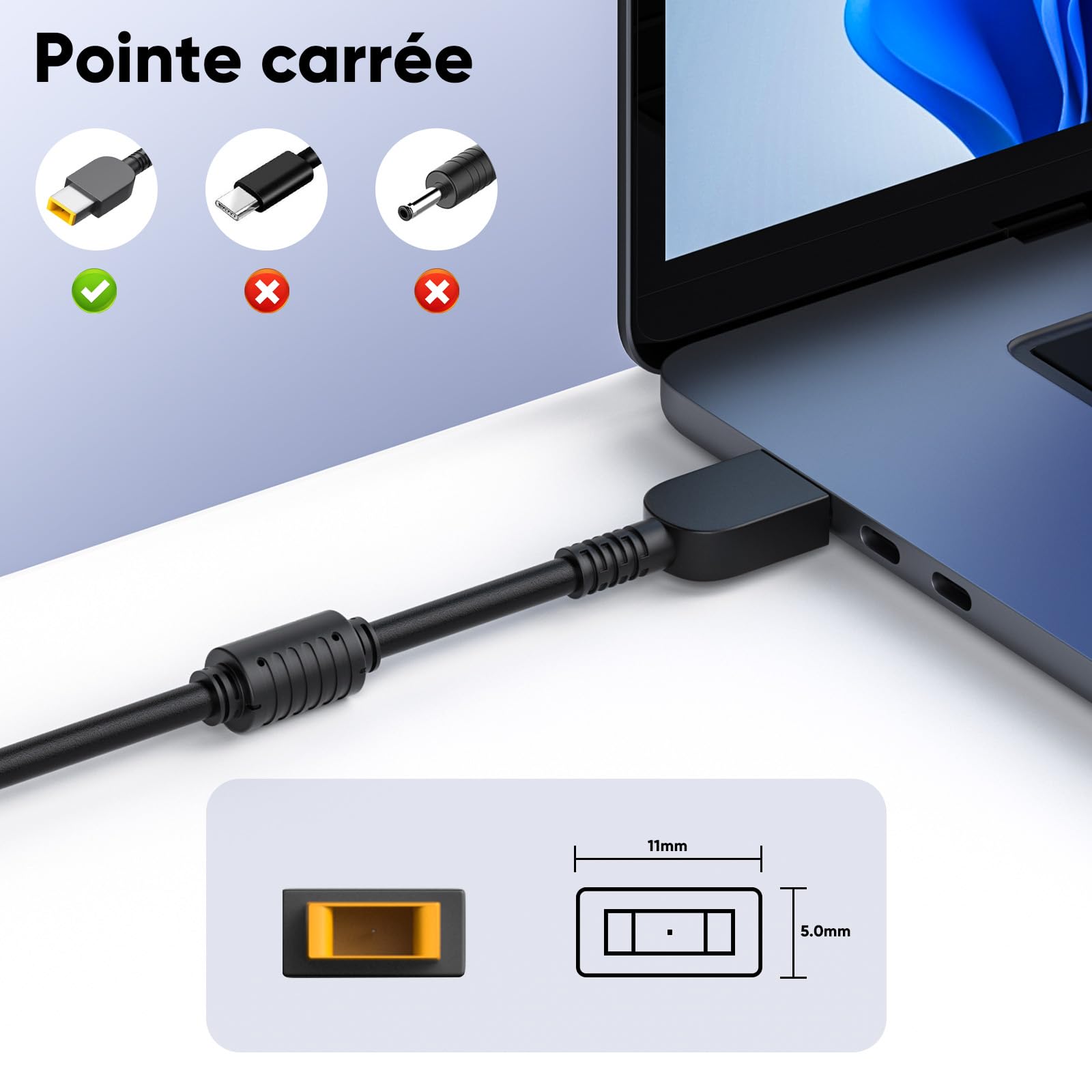 Chargeur 170W 20V 8.5A Legion Alimentation pour Lenovo Legion Slim 5 5i ThinkPad P1 P16 P70 P71 P72 P73 P51 P52 IdeaPad Pro 5 5i Yoga Pro 9 9i Lenovo LOQ ADL170SCC3A ADL170NLC3A 4X20S56697 Adaptateur