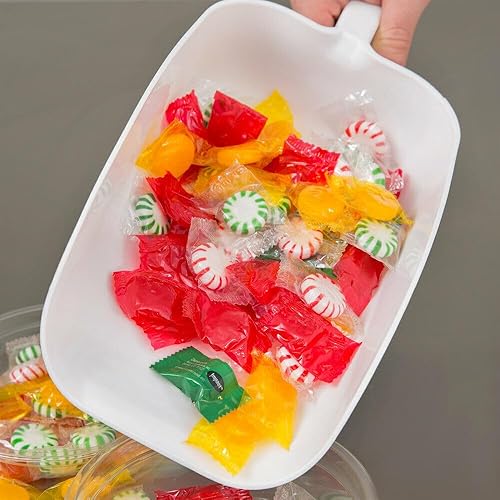 Miniatura 4 de Juego de 2 cucharas de plástico de polipropileno de 64 onzas para hielo, color blanco, apto para lavavajillas, para bodas, bar, cubeta de hielo,