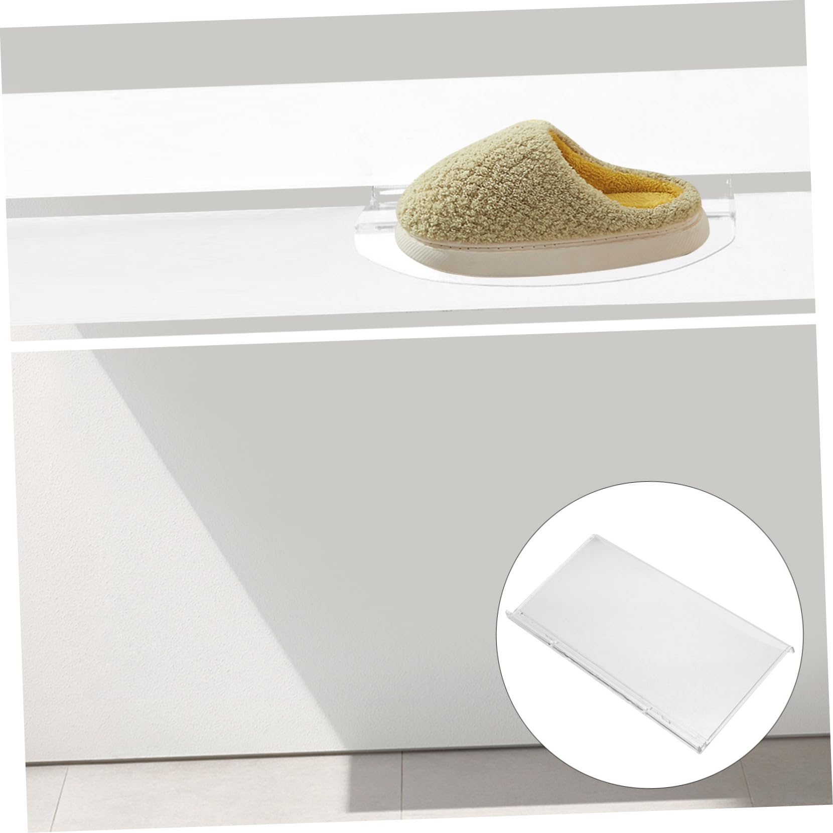 Cabilock Shoe Racks Wall Mount 4 Pack Floating Shoe Shelves Plastic Easy Assembly Display for Store Home