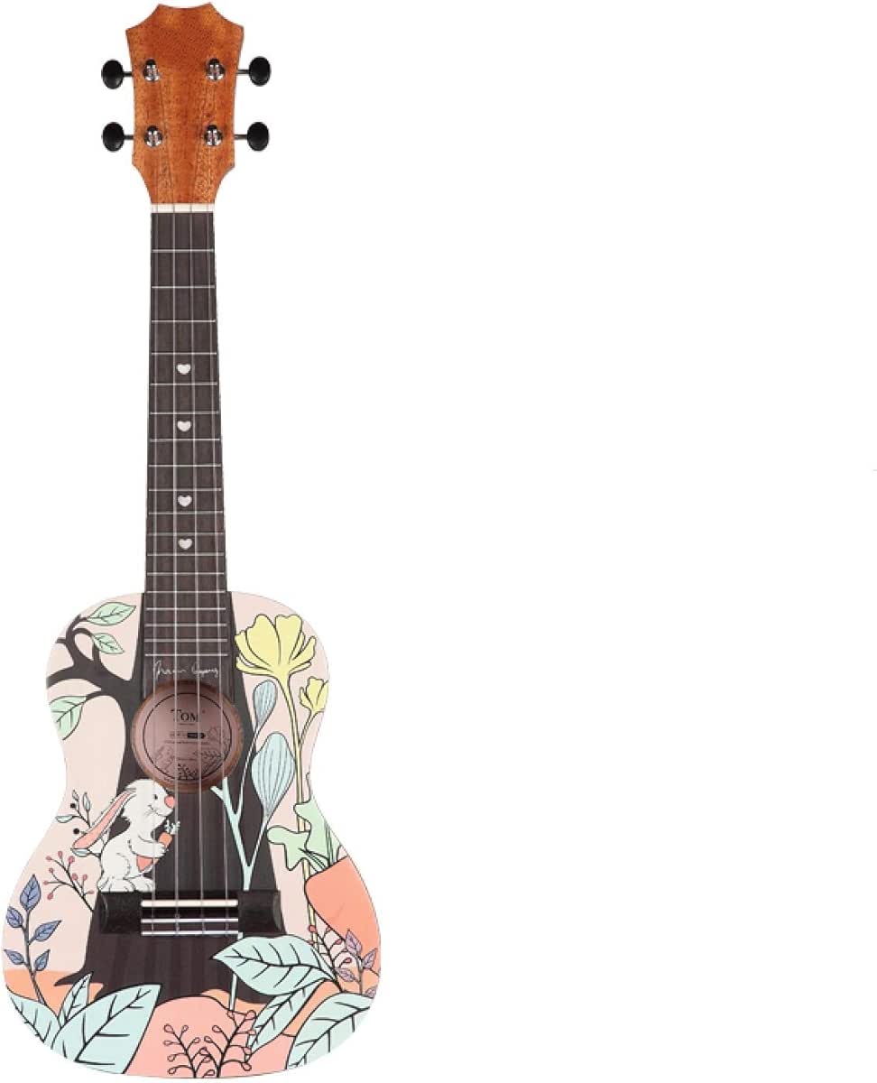 KEPOHK Art Ukulele Guitar Adults Strings Portable Guitar Wooden Ukulele Mini Guitar Musical Instruments Professional Ukulele BG50UK 23inches style2