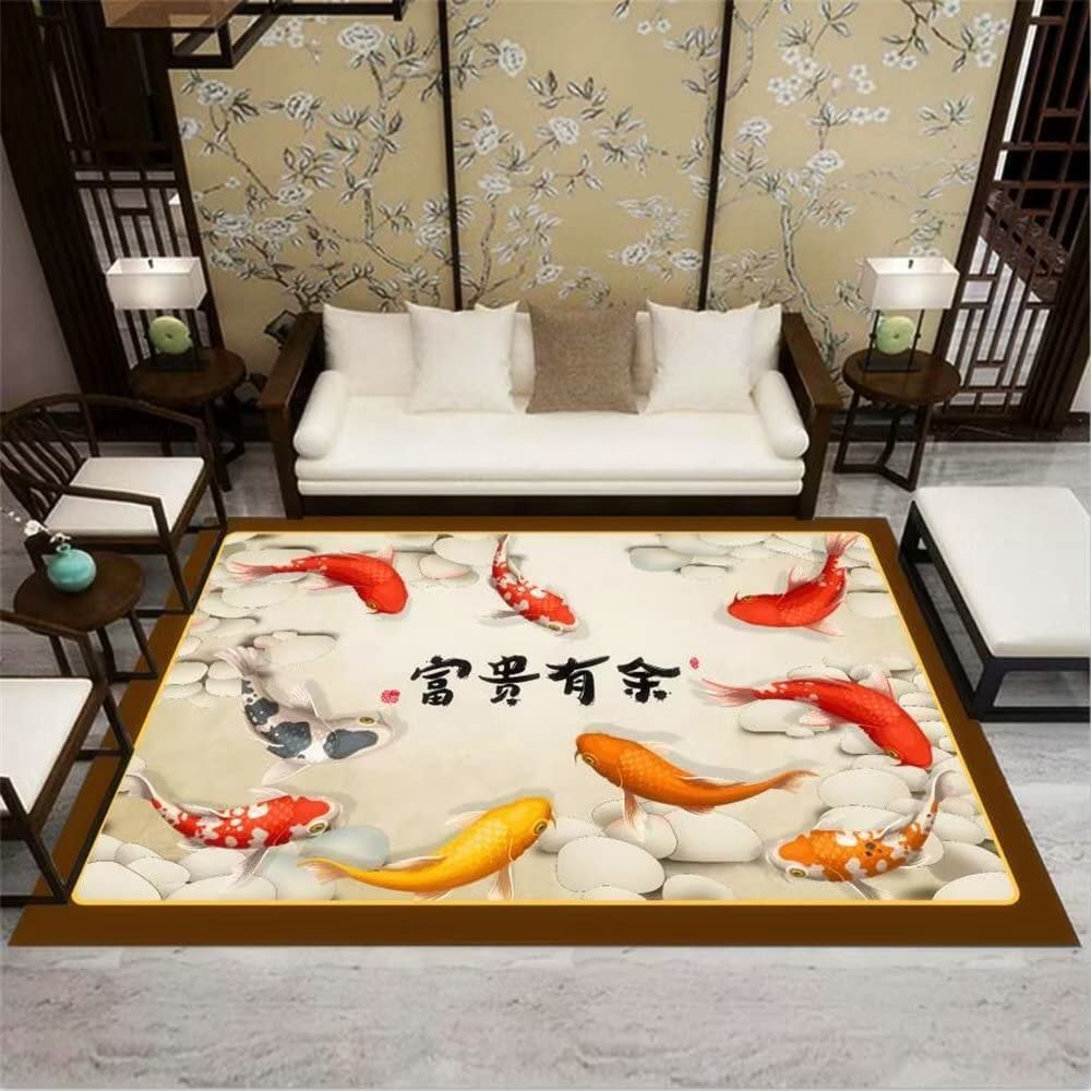 Carpet à motifs rétro oriental tapis durable grand format pour salon et chambre