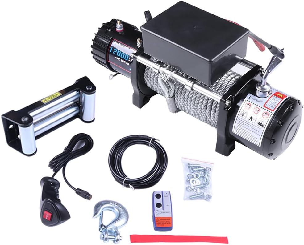 Winche Eléctrico SCITOO 12V 12000LBS con Control Remoto para Jeep SUV