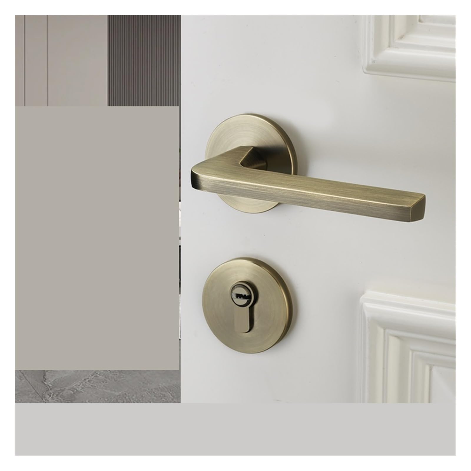 Cerradura de manija para puerta interior de aleación de aluminio con llaves incluidas