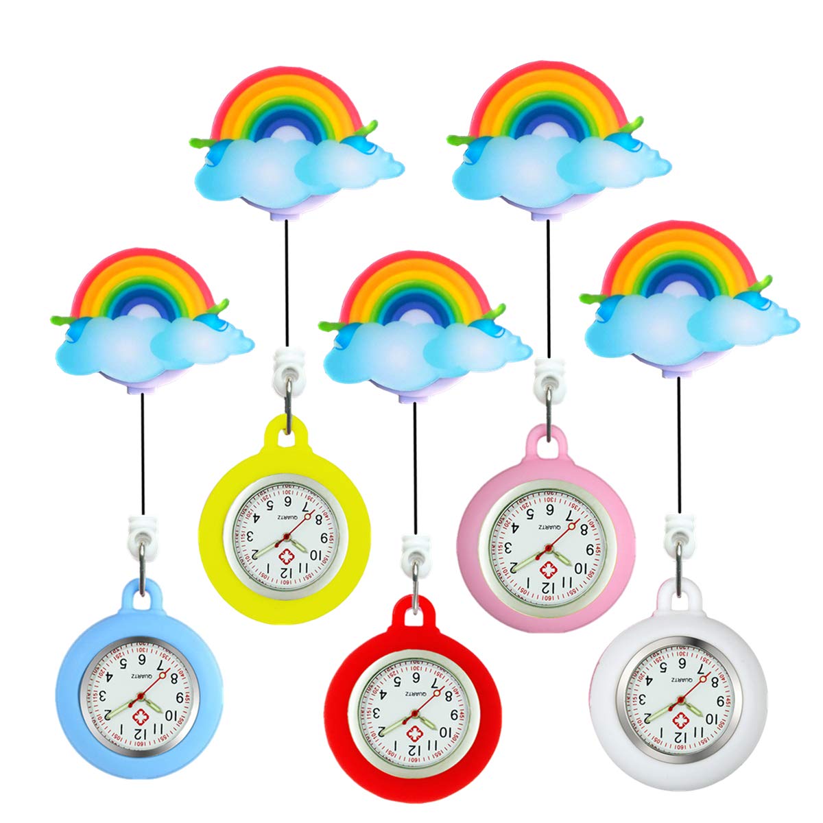 Pocket Watch Rainbow Nurses Watch Fob Watch Witn Print
