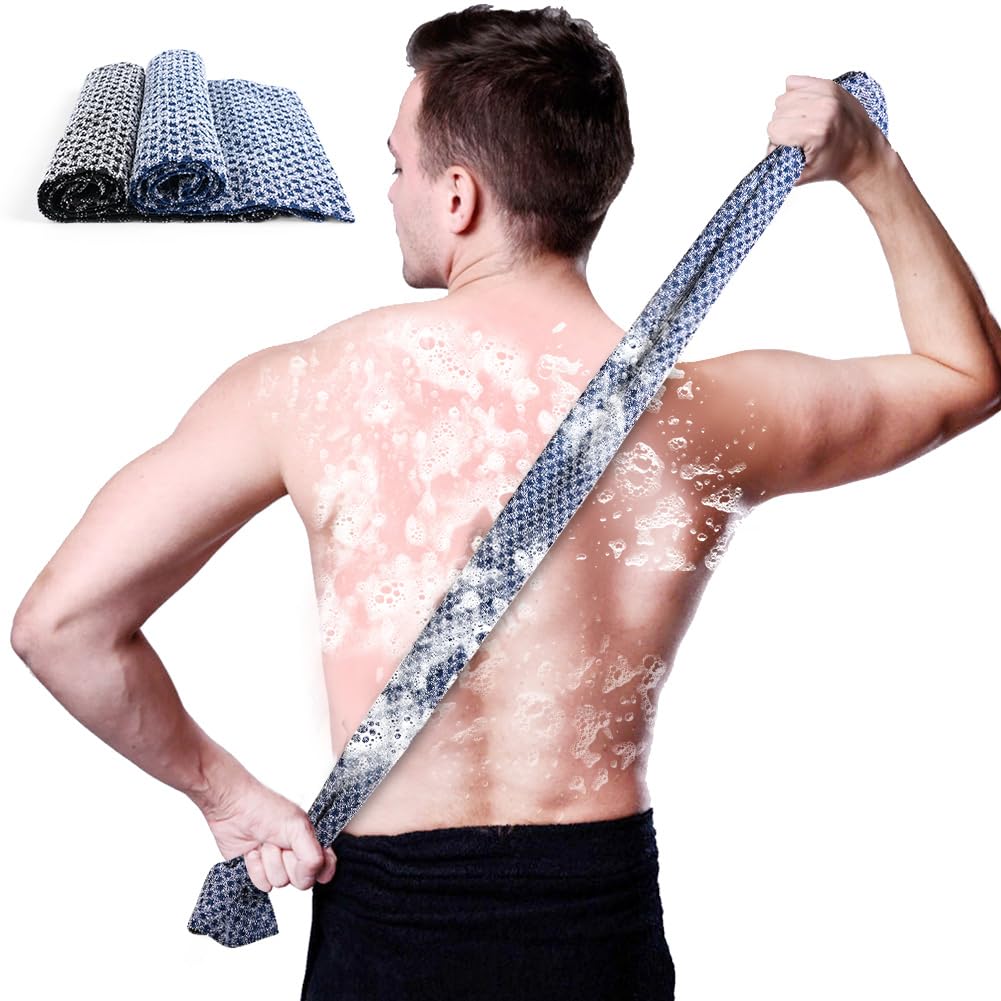 LOPHE Ręcznik do peeling pleców, 2 sztuki do głębokiego oczyszczania ciała i masażu skóry