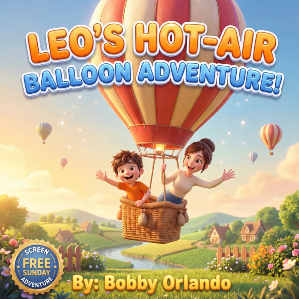 Leo's Hot-Air Balloon Adventure!: Screen Free Sunday: A Bedtime Story About Imagination, Family, and Looking Back (Ages 3-7) (Leo's Adventures)